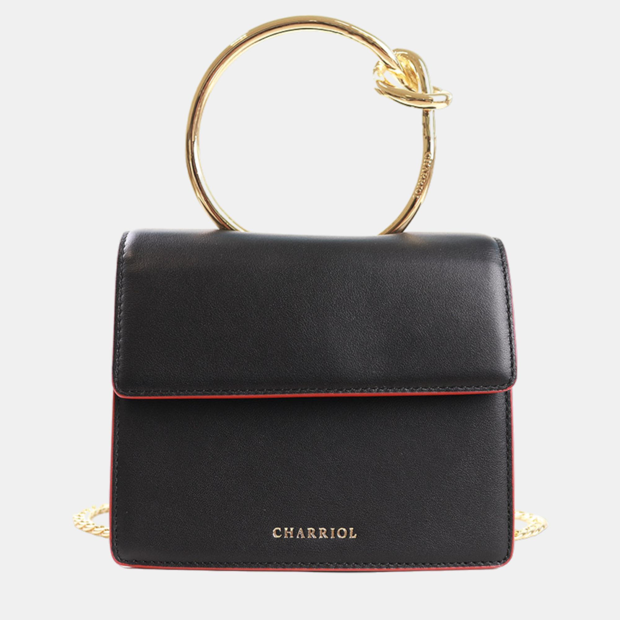 Charriol Black Leather ZENITUDE Handbag