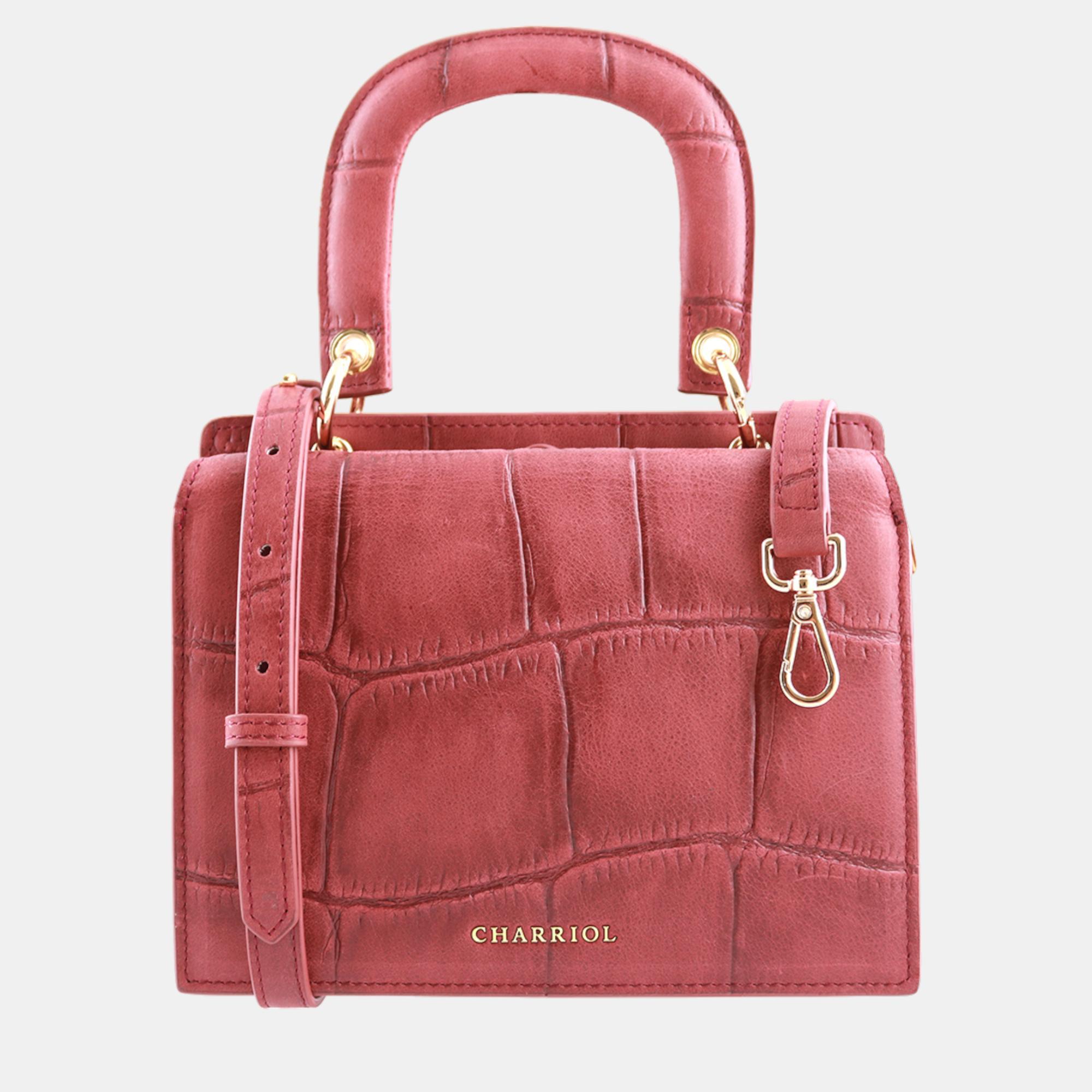 Charriol bordeaux leather passion handbag