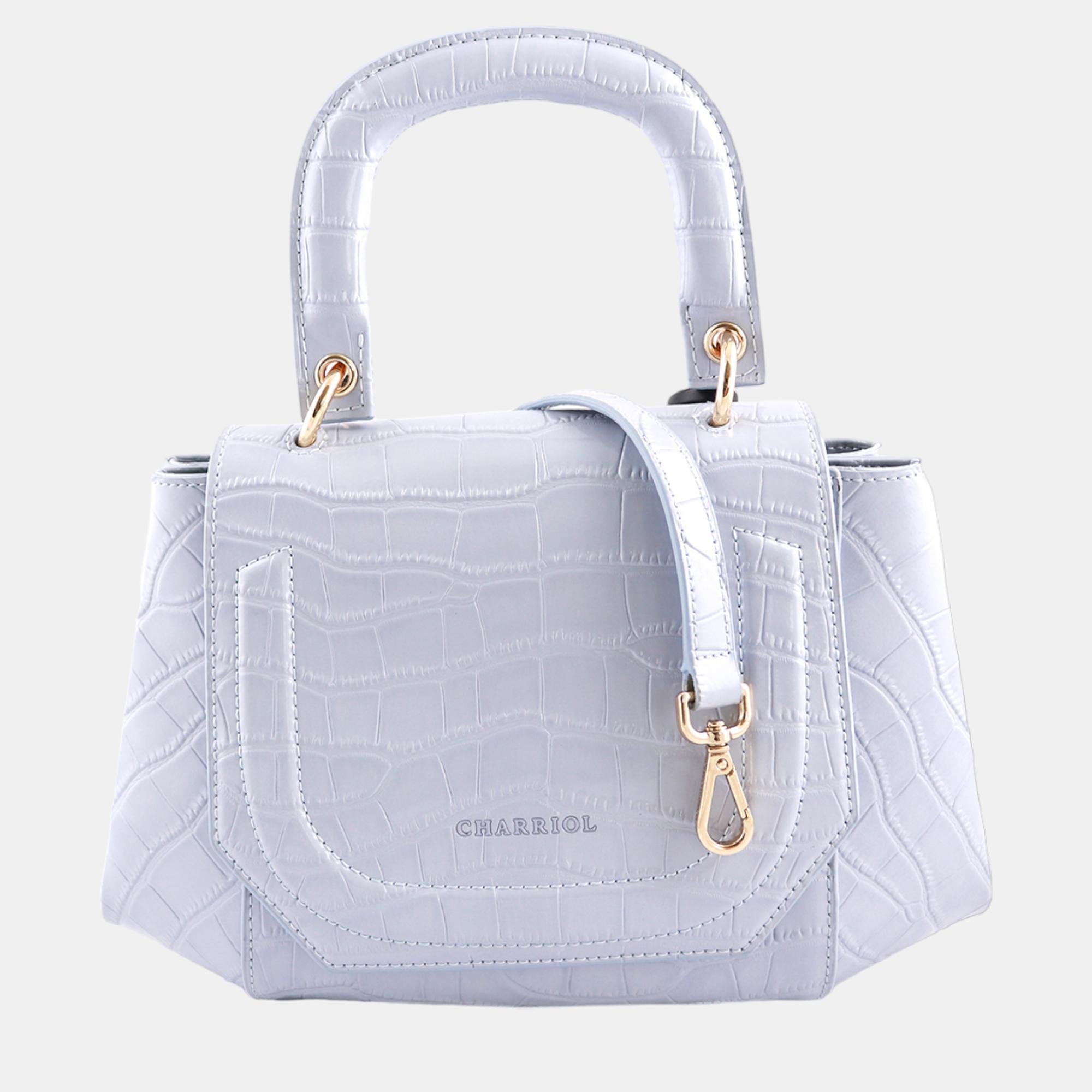 Charriol blue leather passion handbag