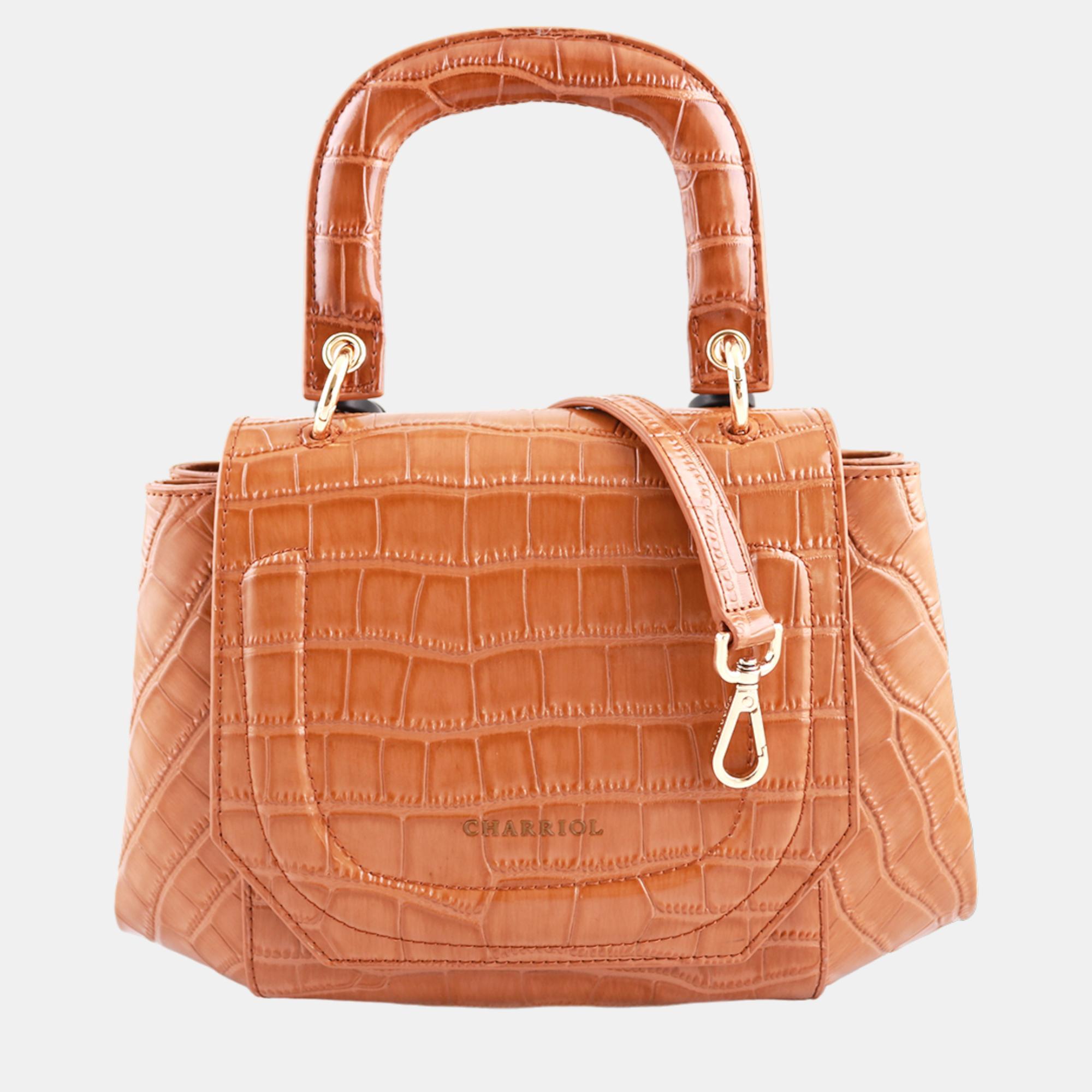 Charriol brown leather passion handbag