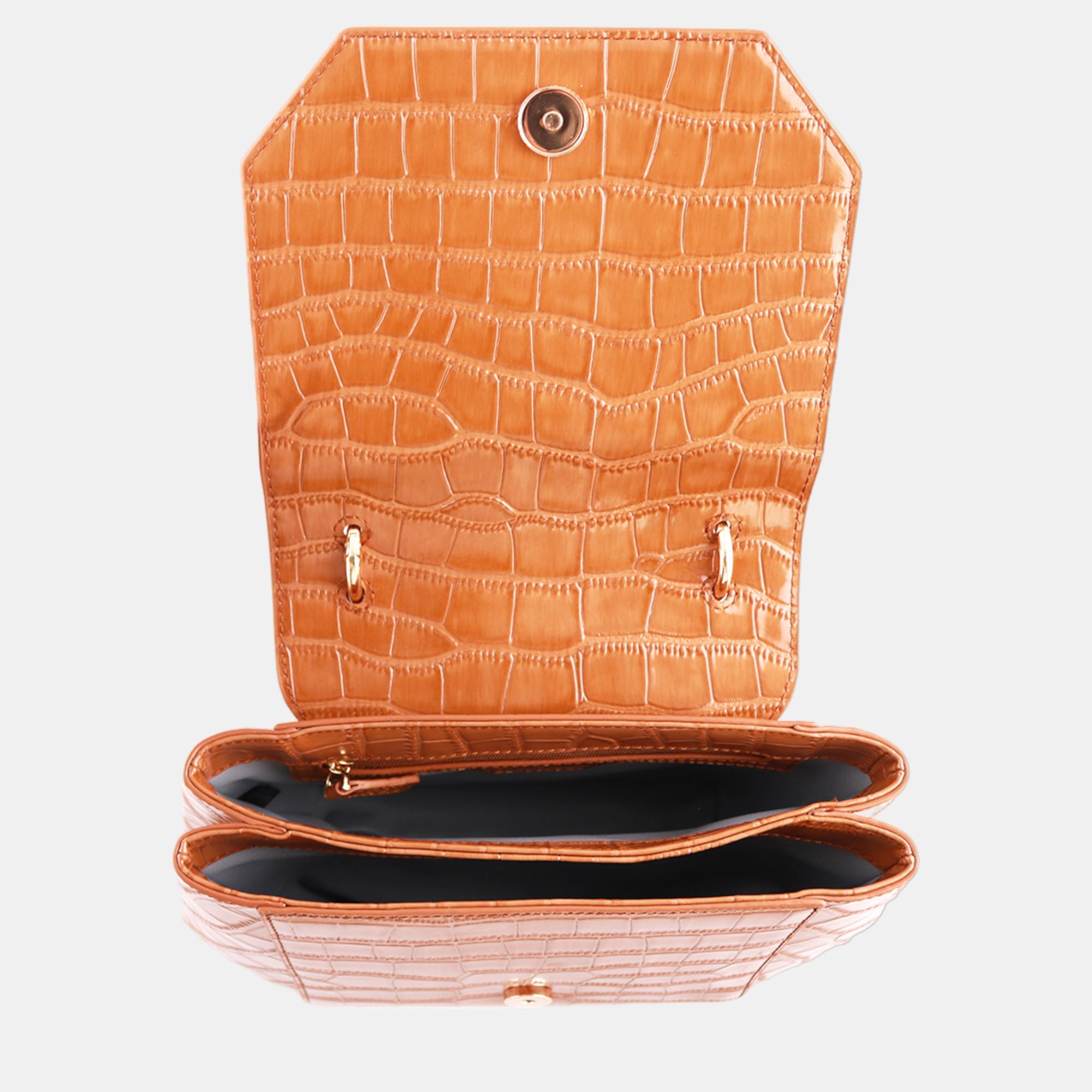 Charriol Brown Leather Passion Handbag