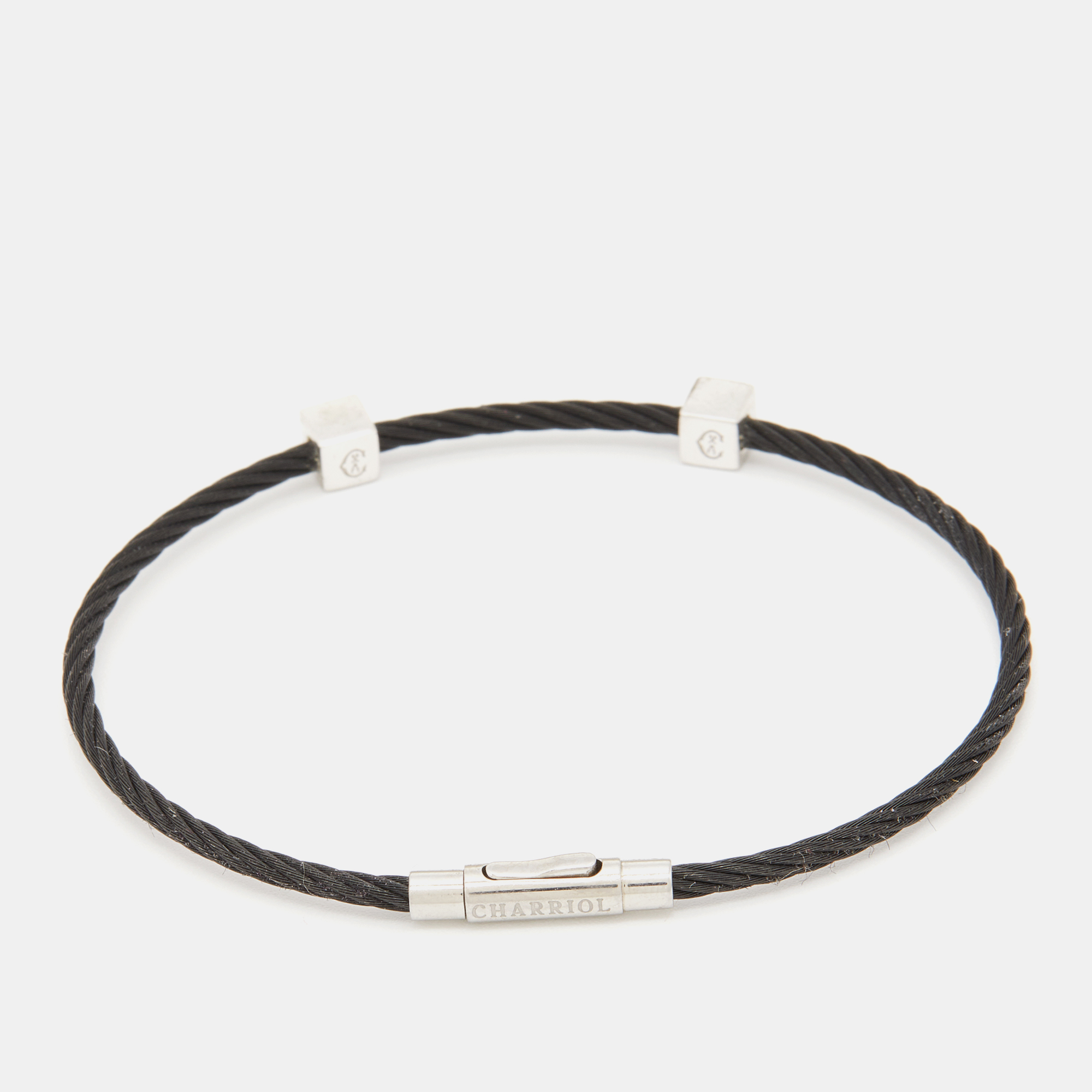 Charriol Laetitia Black PVD Coated Steel Mother of Pearl Station Bangle Braclet
Charriol Laetitia Black PVD Coated Steel Mother of Pearl Station Bangle Braclet