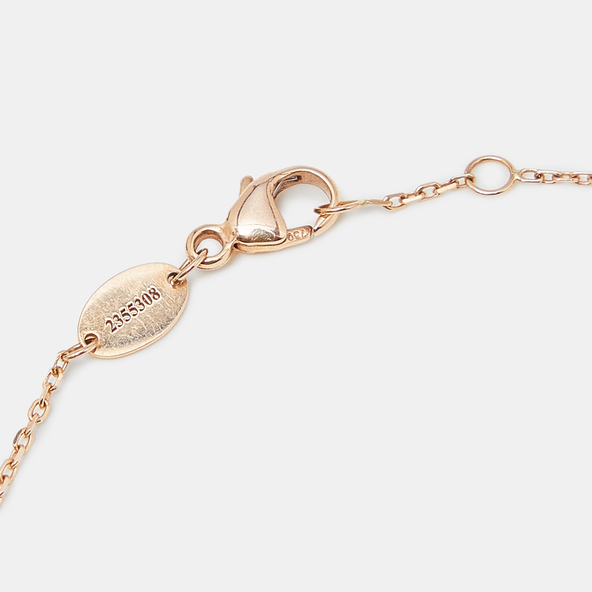 Chaumet Jeux De Liens Mother Of Pearl Diamond 18k Rose Gold Bracelet