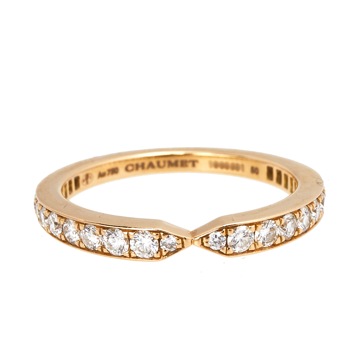 Chaumet Triomphe de Chaumet Diamond 18K Rose Gold Wedding Band Ring Size
Chaumet Triomphe de Chaumet Diamond 18K Rose Gold Wedding Band Ring Size