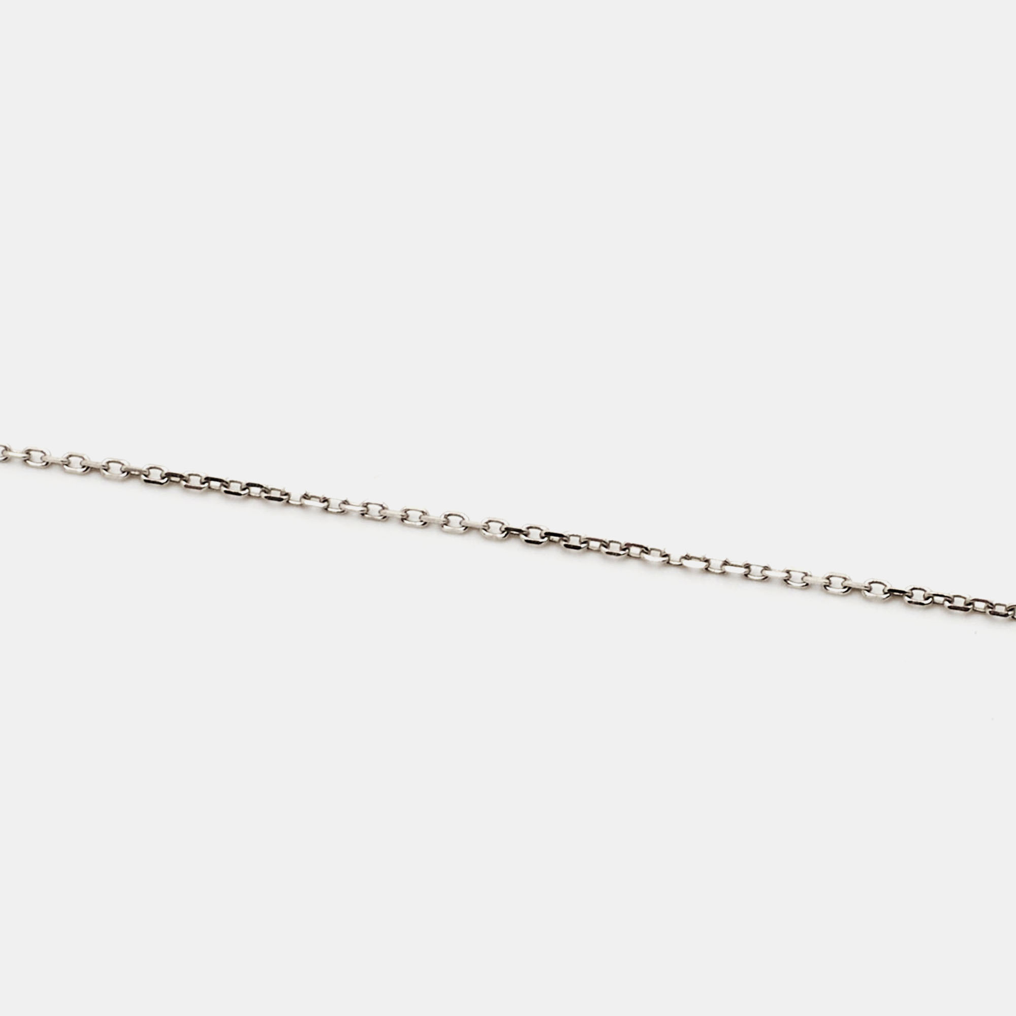 Chaumet Jeux De Liens Grey Mother Of Pearl Diamond 18k White Gold Necklace