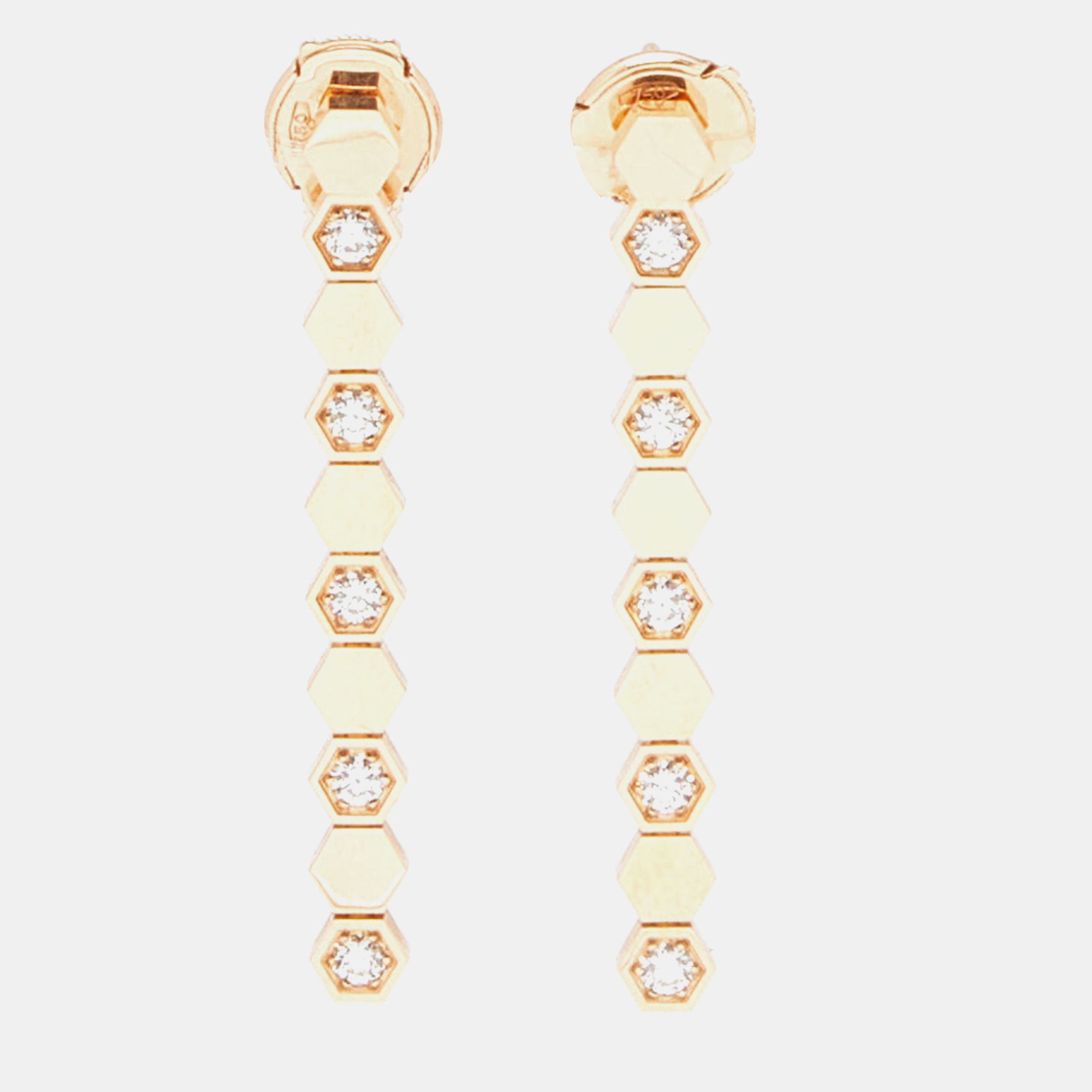 Chaumet Bee My Love Diamond 18k Rose Gold Earrings