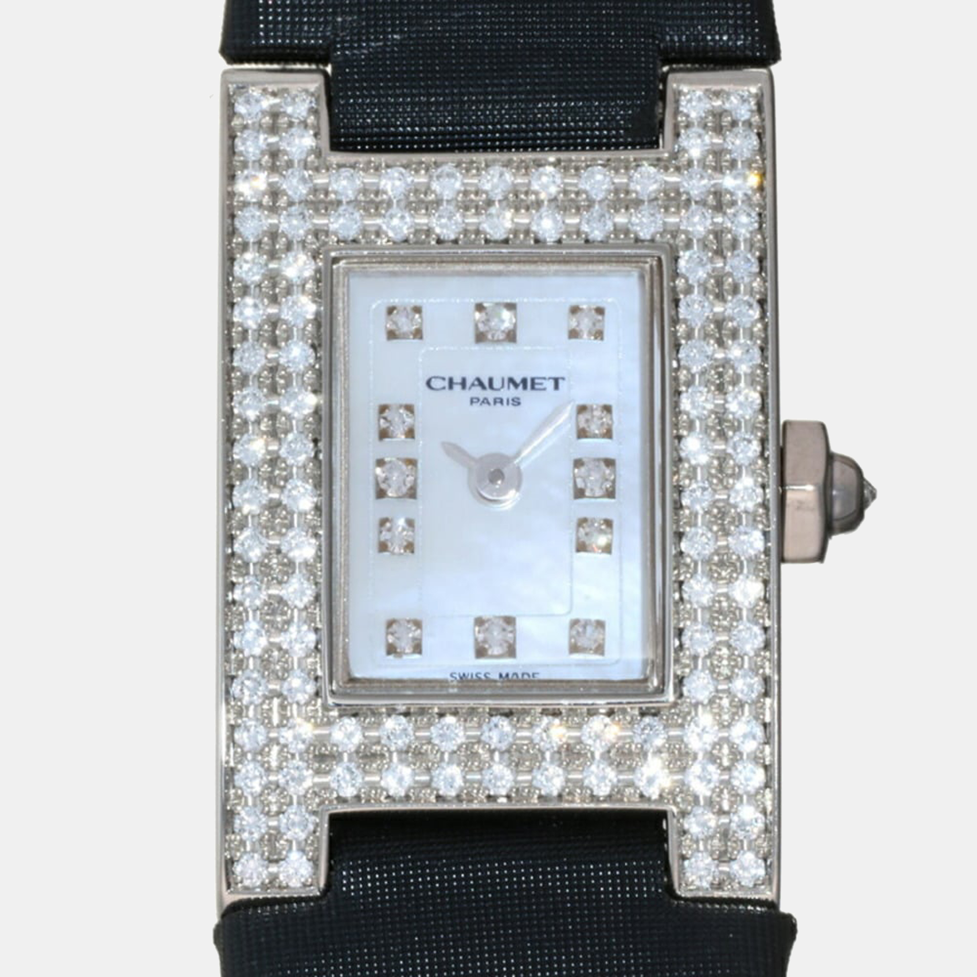 Chaumet MOP Diamonds W01113 Still De SM Quartz Women's Wristwatch 19 Mm