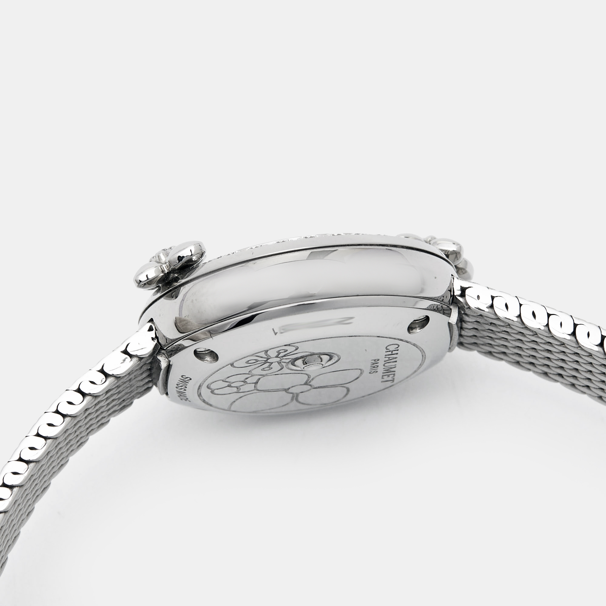 Chaumet Green Stainless Steel Diamond Hortensia Eden W83880-001 Women's Wristwatch 22 Mm