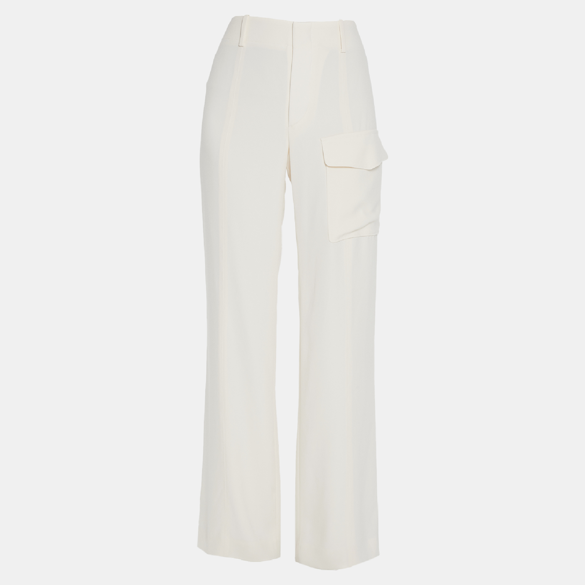 Chloe cream triacetate trousers size 38