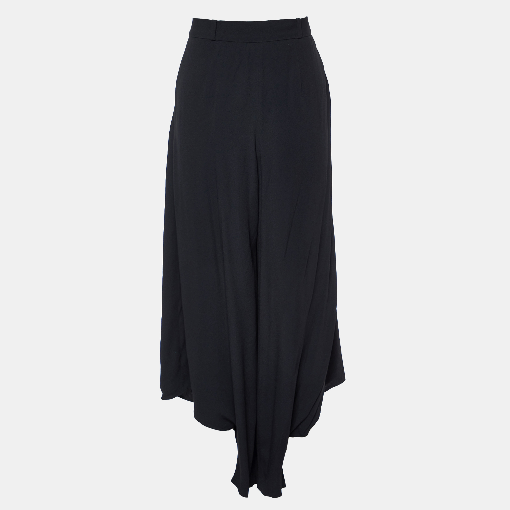 Chloe Black Crepe Flared Trousers S