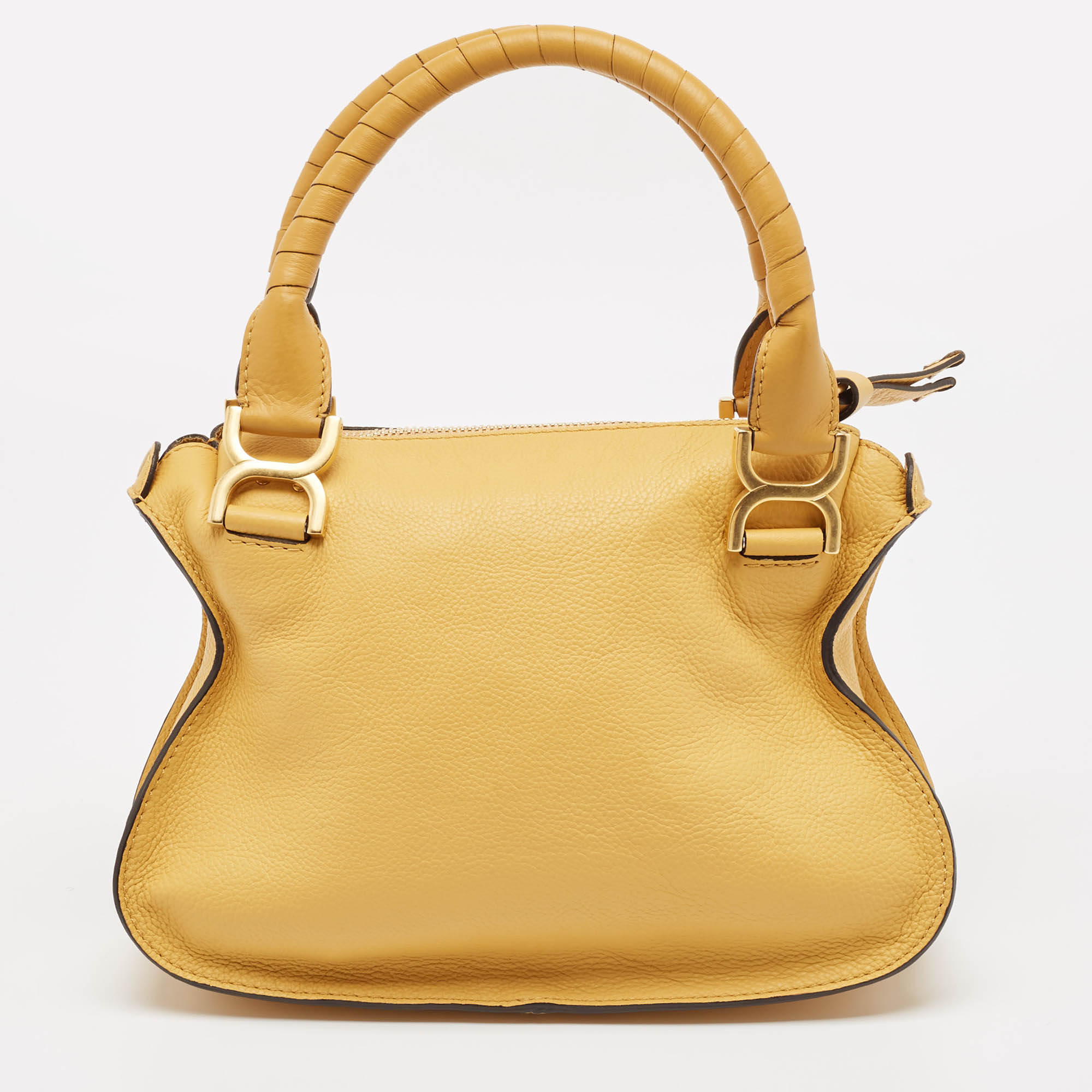 Chloé Yellow Leather Small Marcie Shoulder Bag