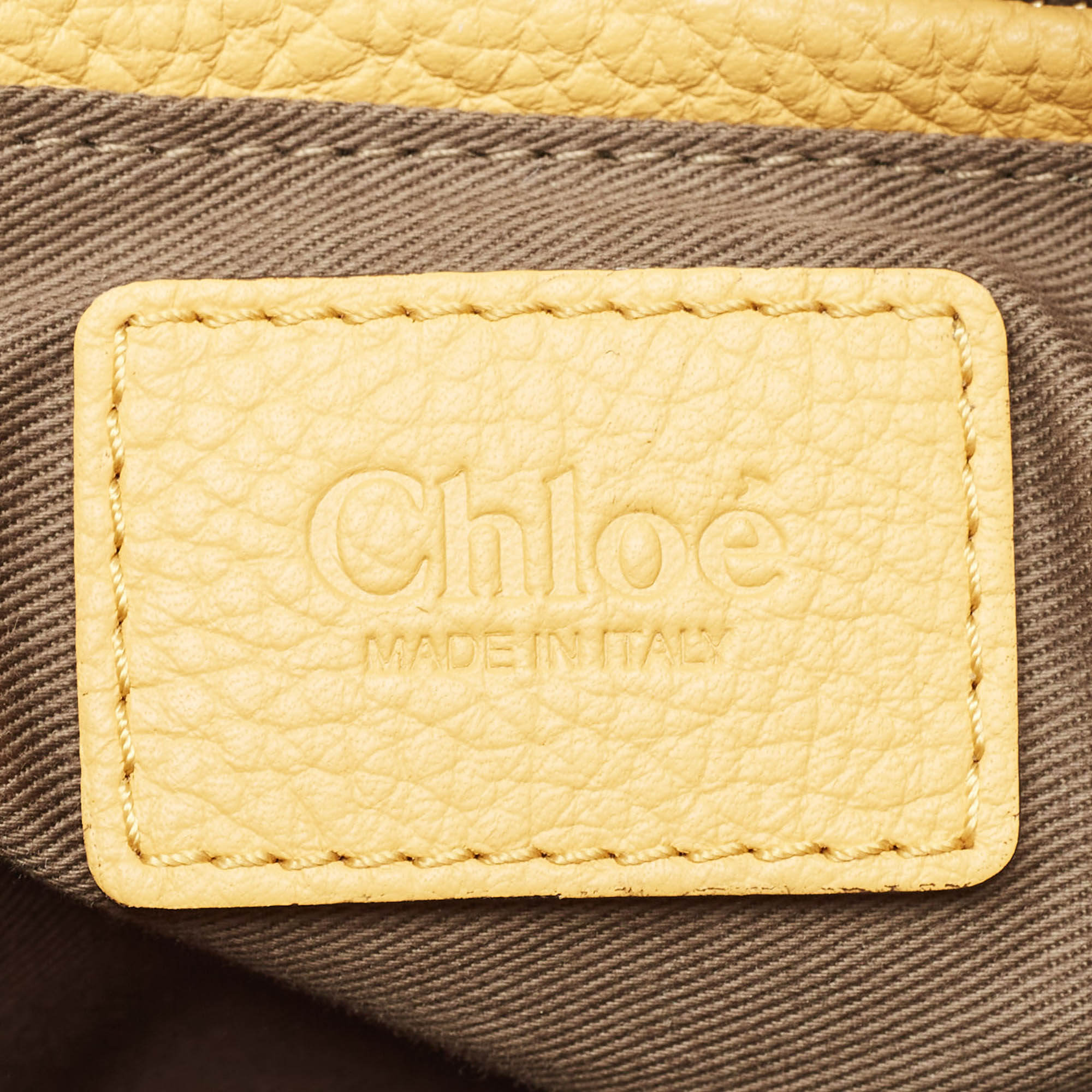 Chloé Yellow Leather Small Marcie Shoulder Bag