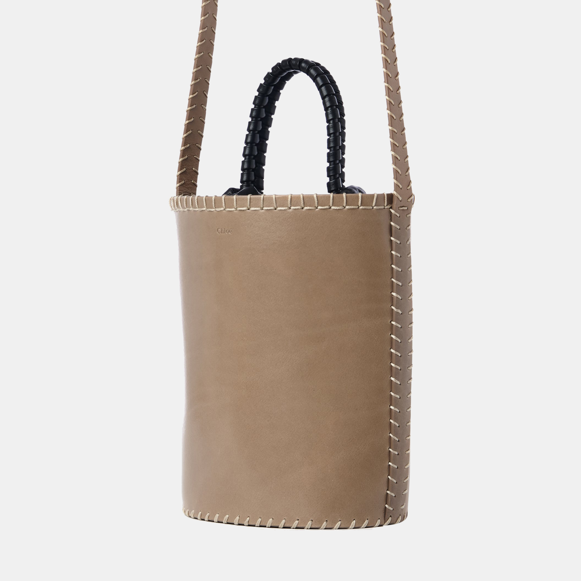 Chloe Brown & Black - Leather - Medium Bucket Shoulder Bag