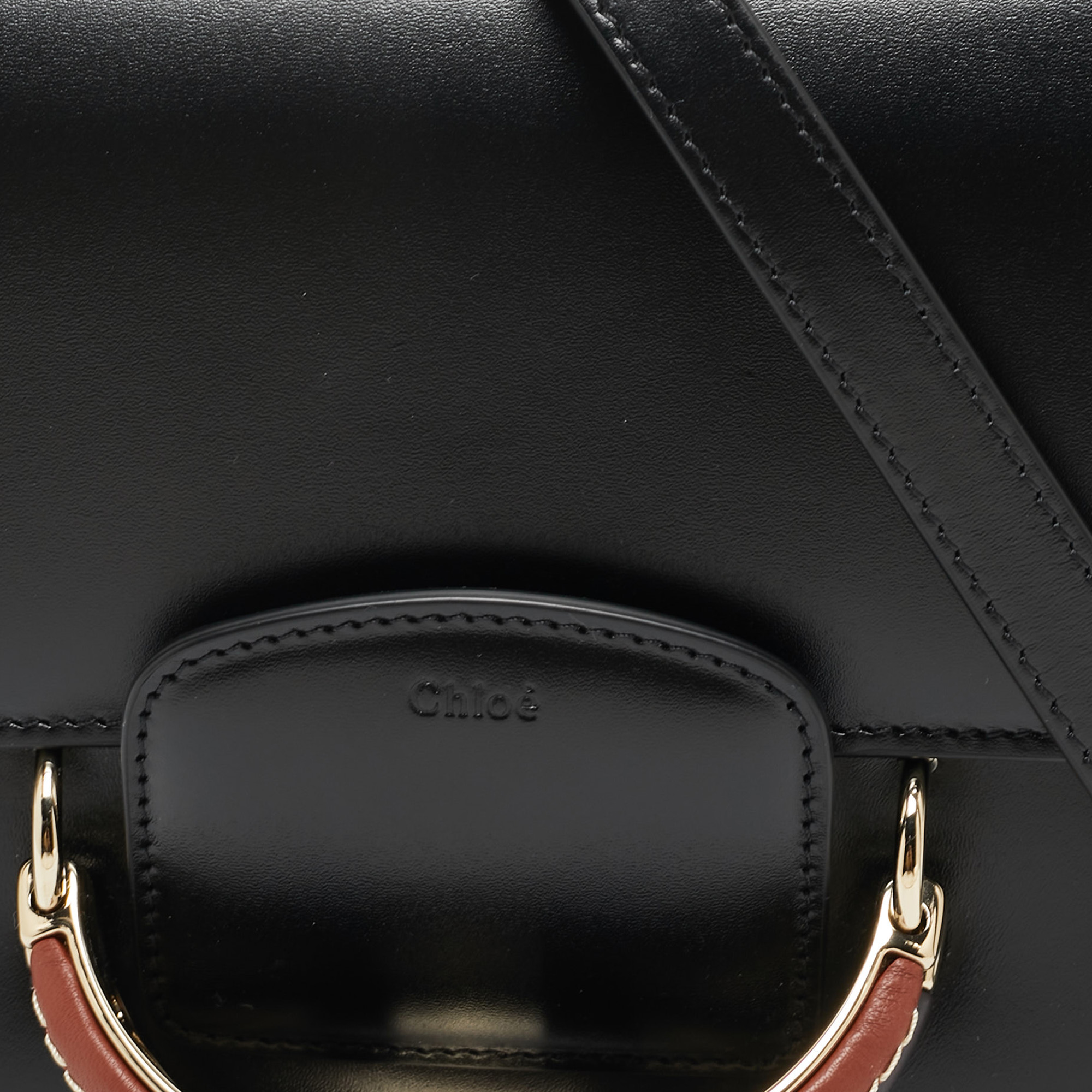 Chloe Black Leather Kattie Crossbody Bag