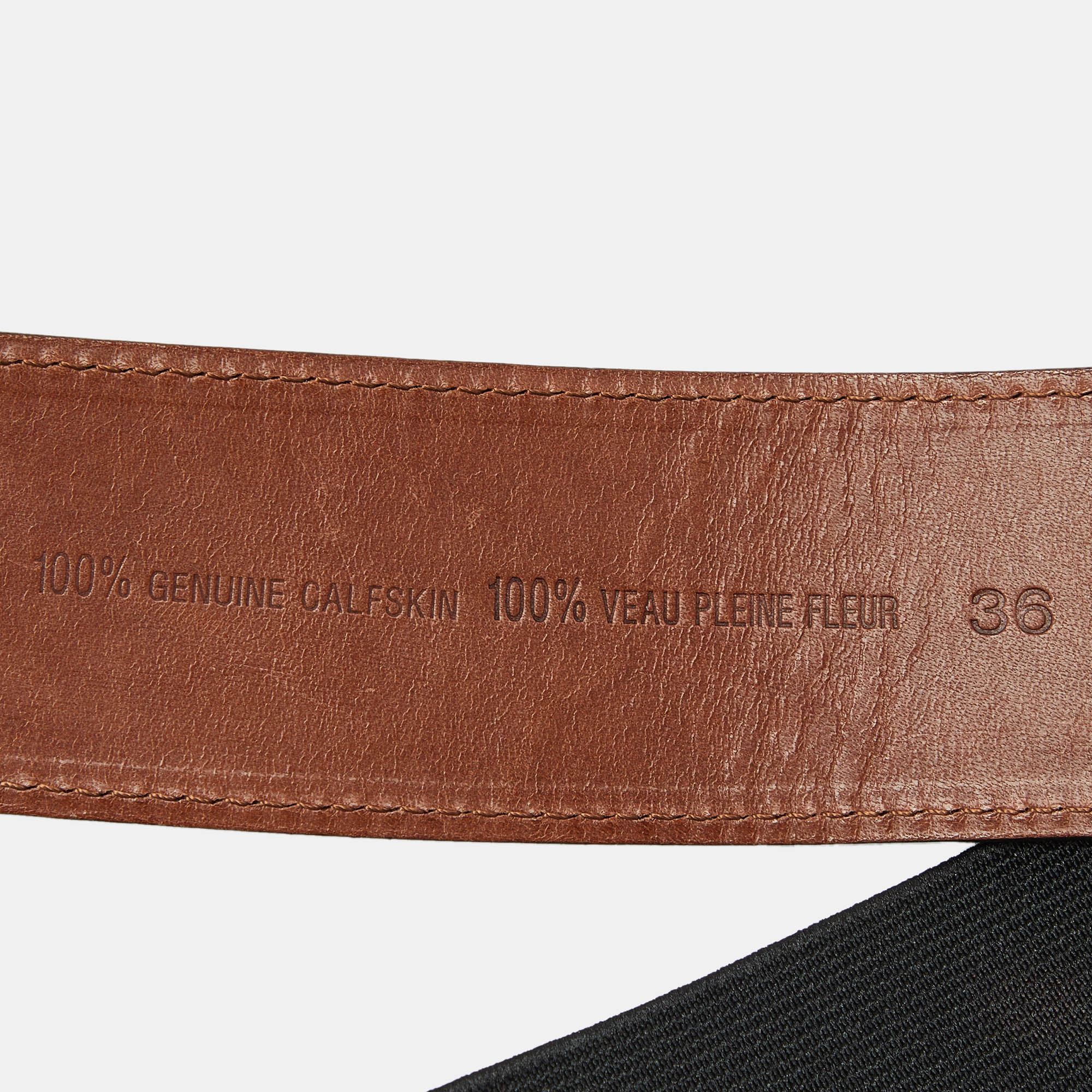 Chloe Brown Leather And Elastic Band Waist Belt