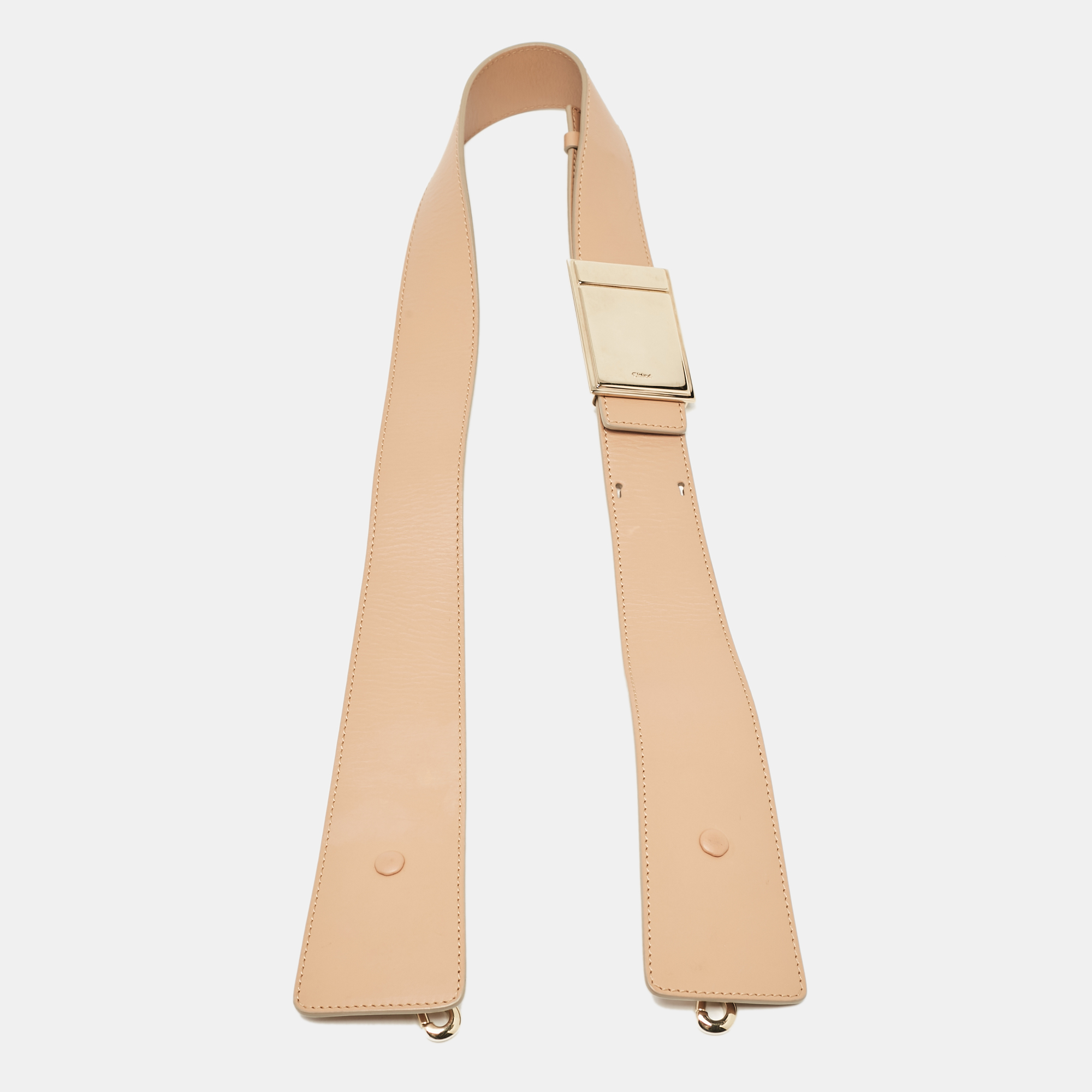 Chloe Beige Leather Adjustable Shoulder Strap