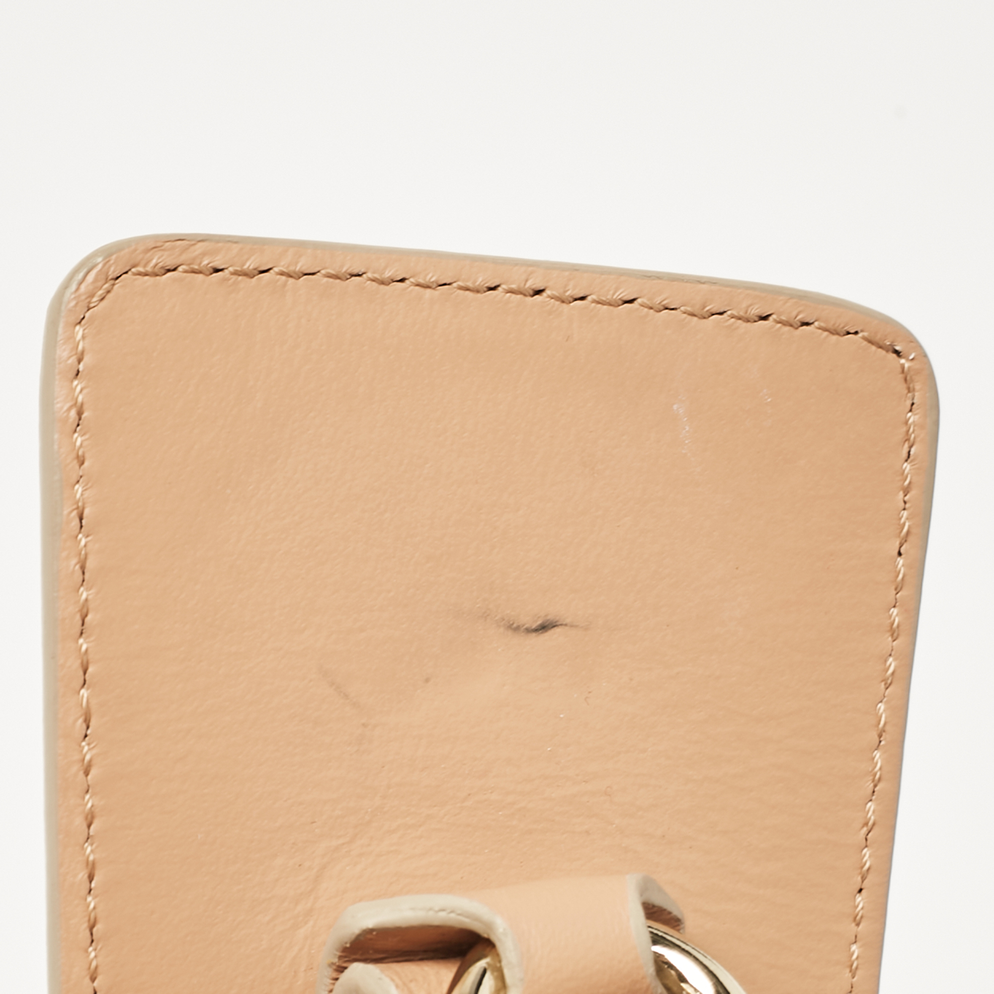 Chloe Beige Leather Adjustable Shoulder Strap