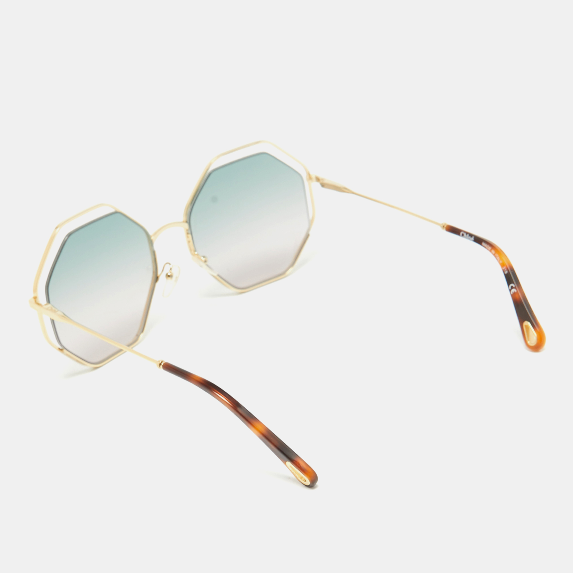 Chloé Green Gradient CE132S Poppy Geometric Sunglasses