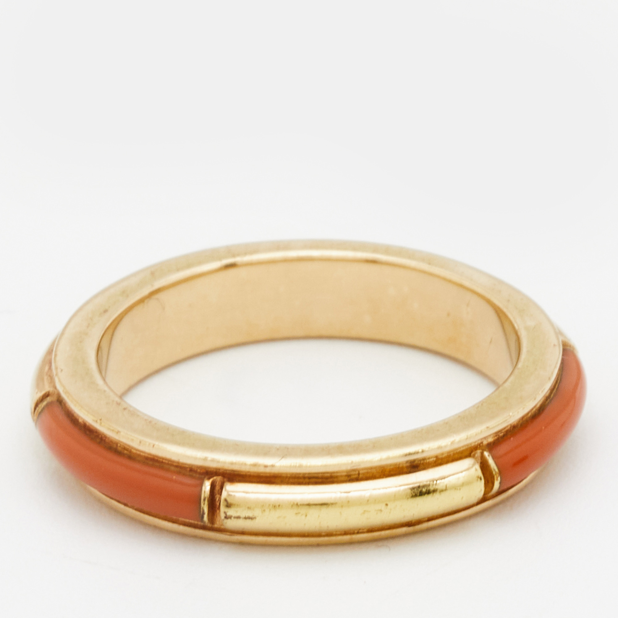 Chloe Enamel Gold Band Ring Size 52