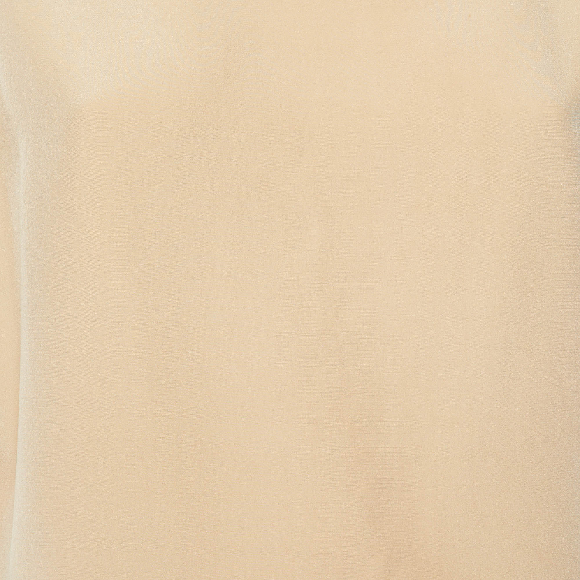 Chloe Peach/Beige Silk Sleeveless Top L