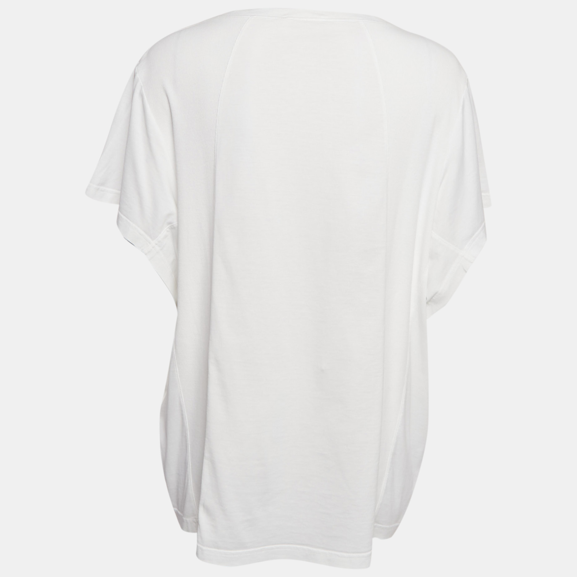 Chloe White Jersey Cotton Crew Neck T-Shirt M