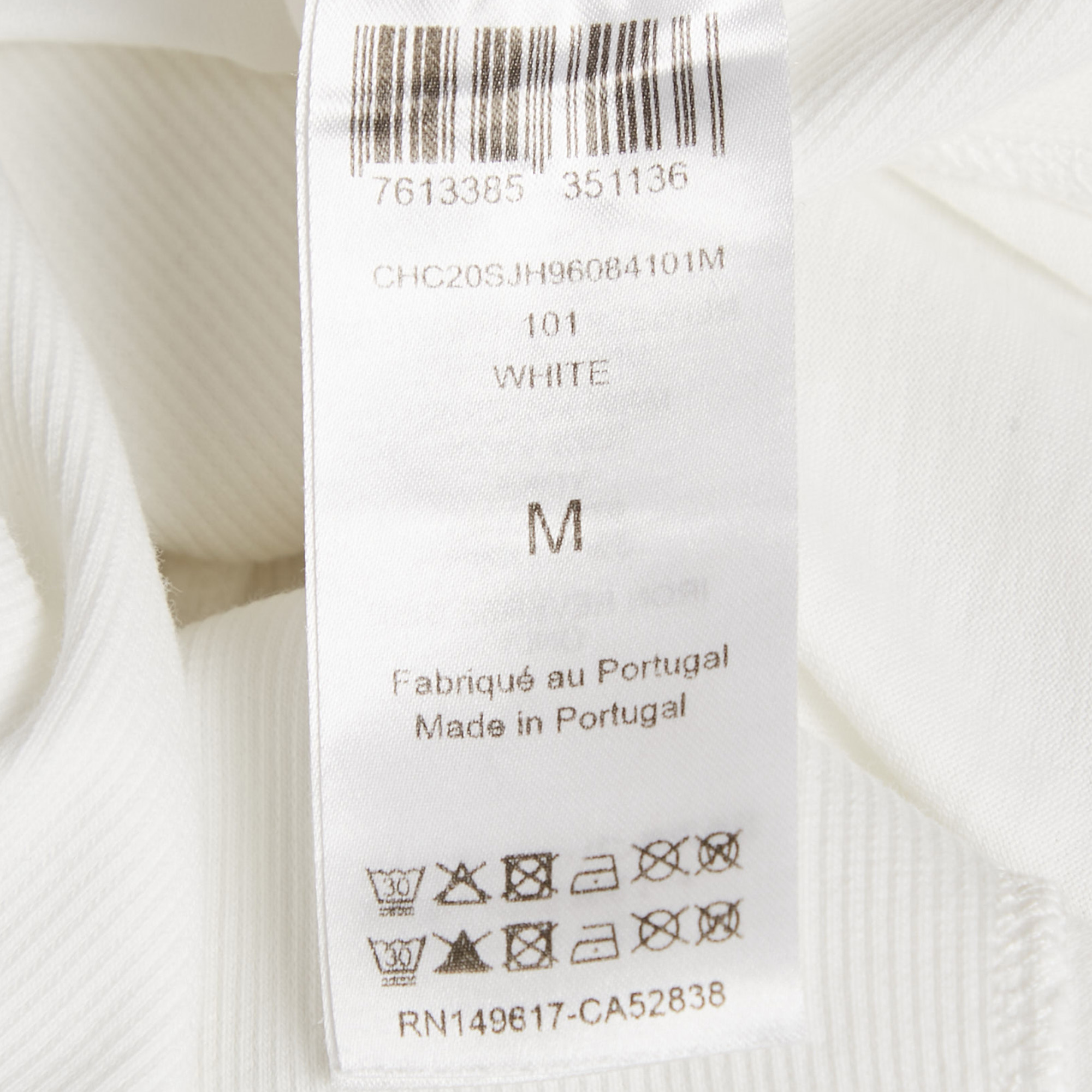 Chloe White Jersey Cotton Crew Neck T-Shirt M