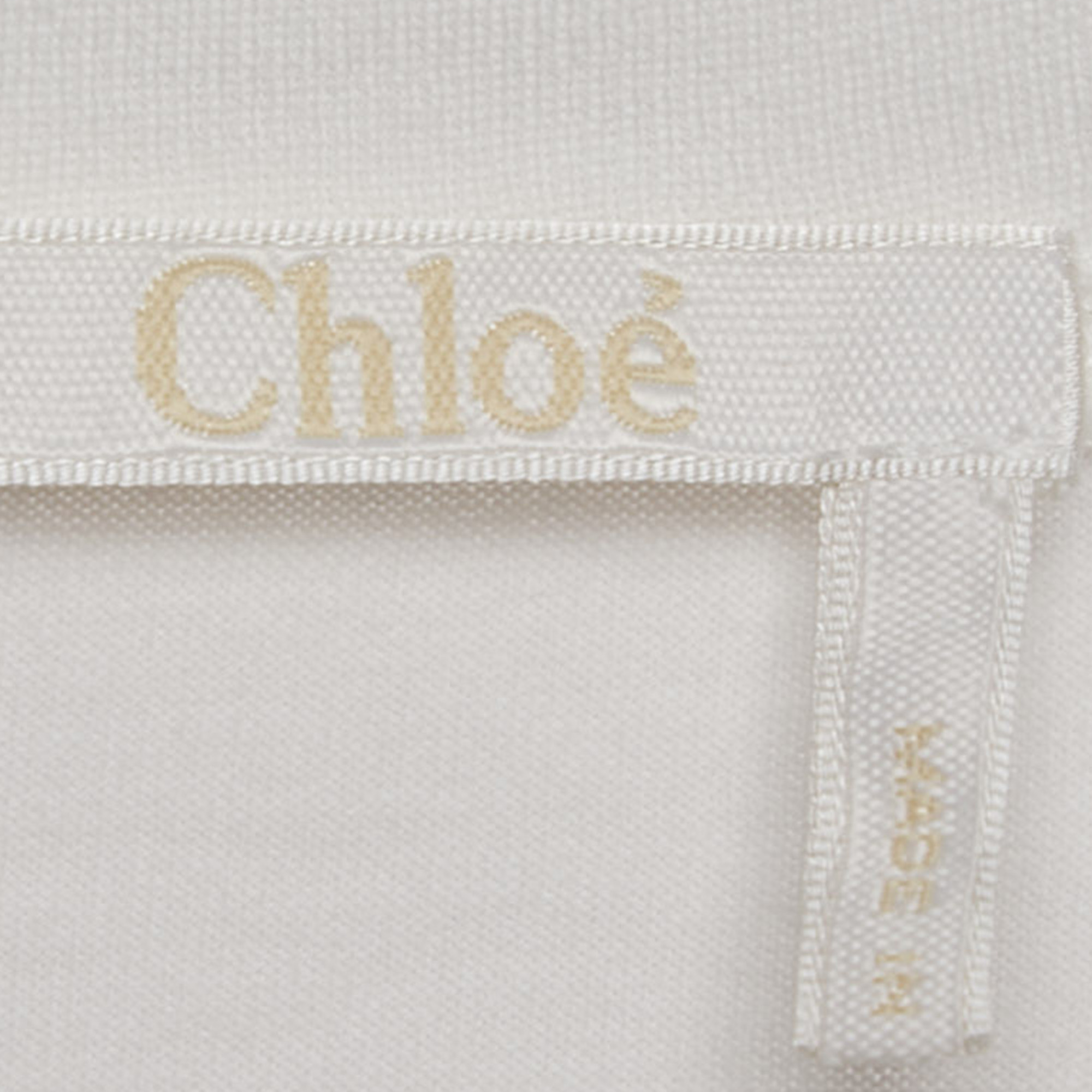 Chloe White Cotton Jersey Loose Fit T-Shirt M