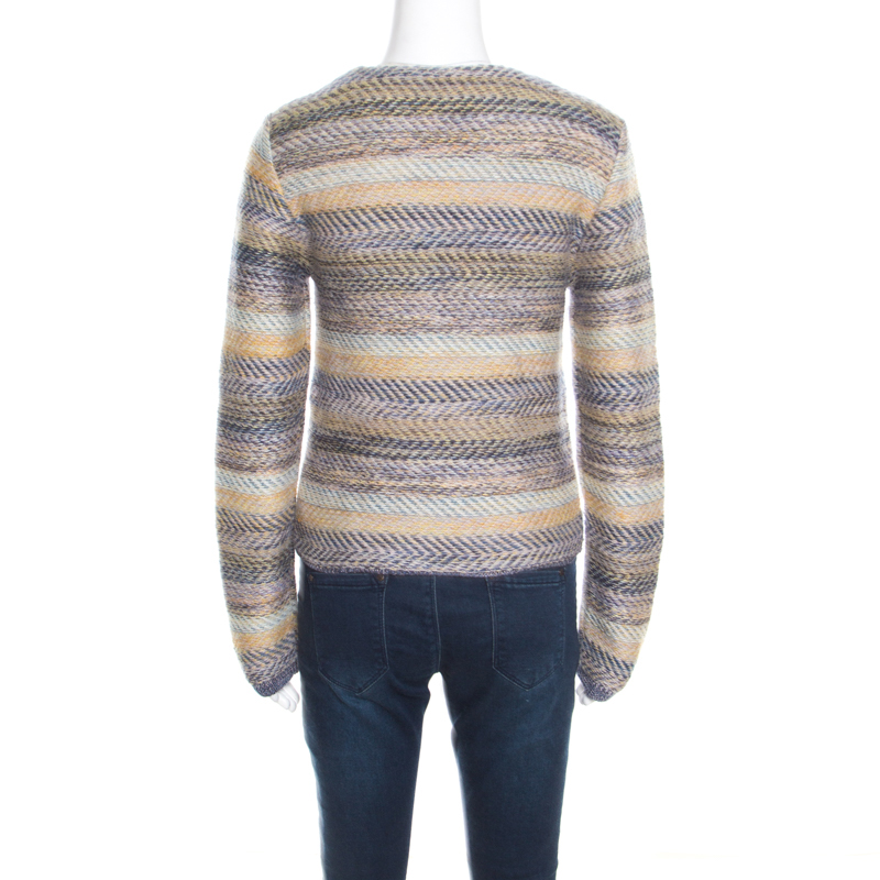 Chloe Multicolor Striped Chunky Knit Sweater S