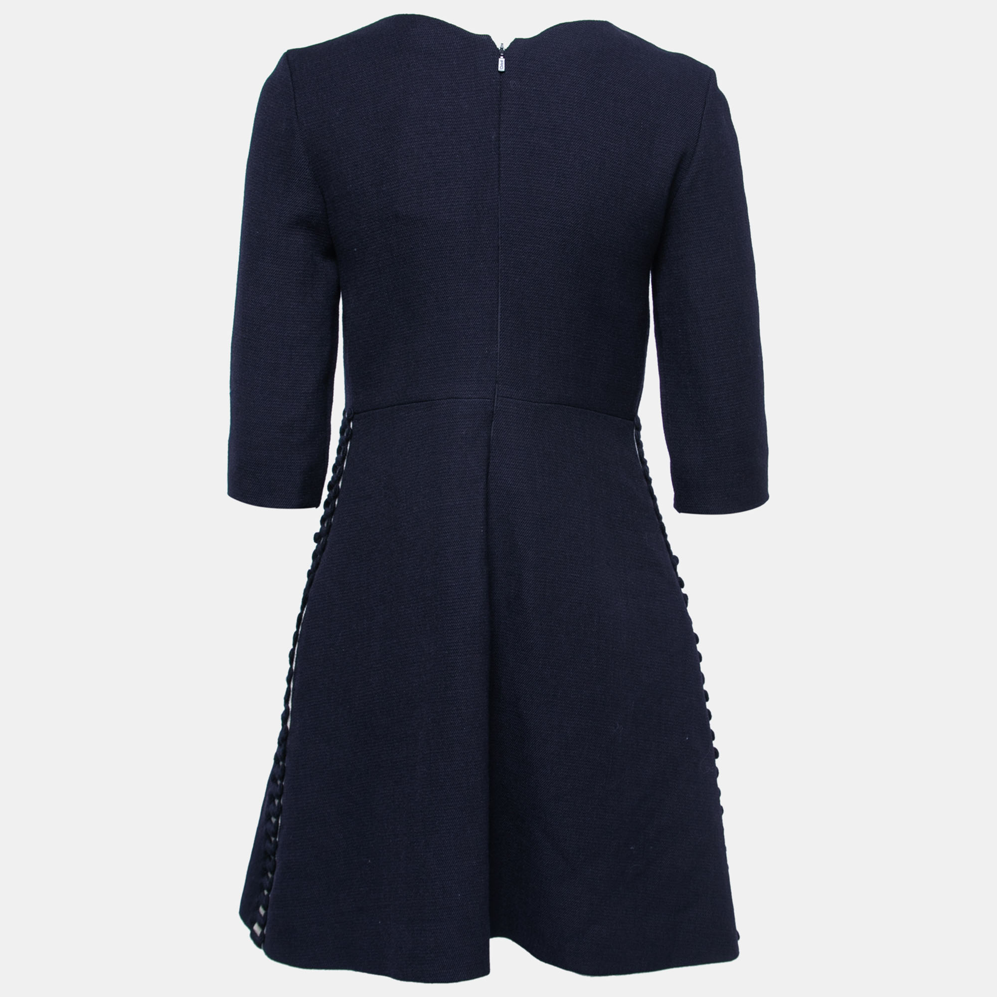 

Chloé Navy Blue Wool Flared Dress