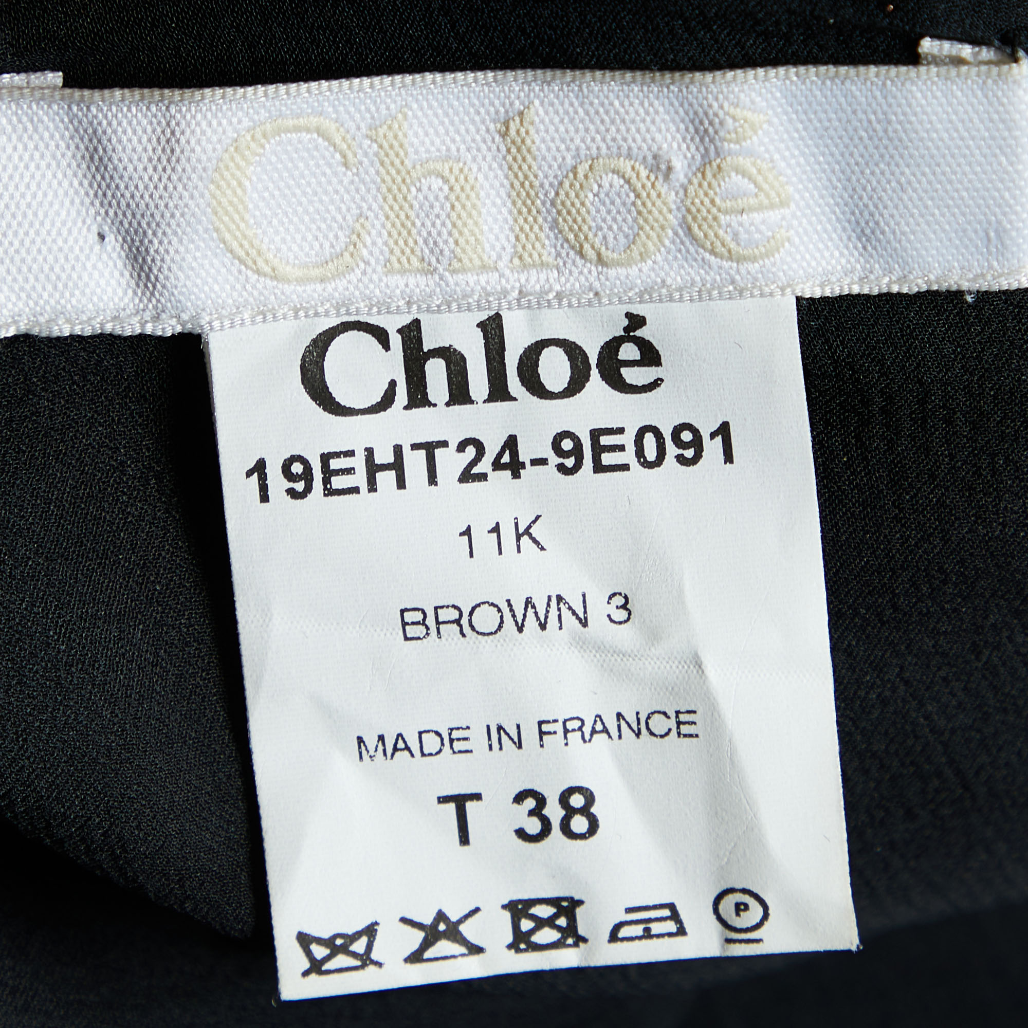 Chloe Metallic Brown Lame Patch Pocket Detail Sleeveless Tank Top M