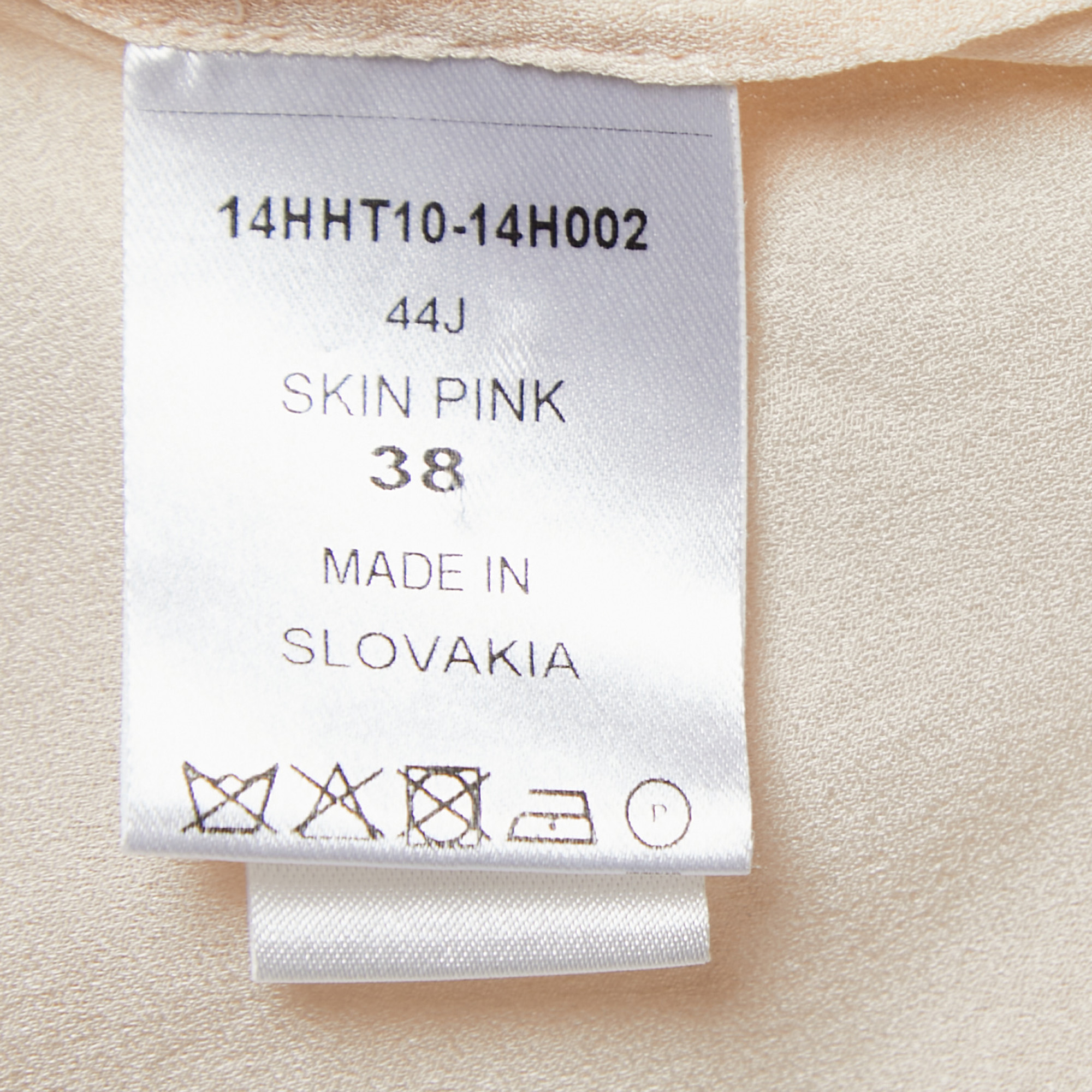 Chloe Skin Pink Silk Chiffon Button Front Blouse M