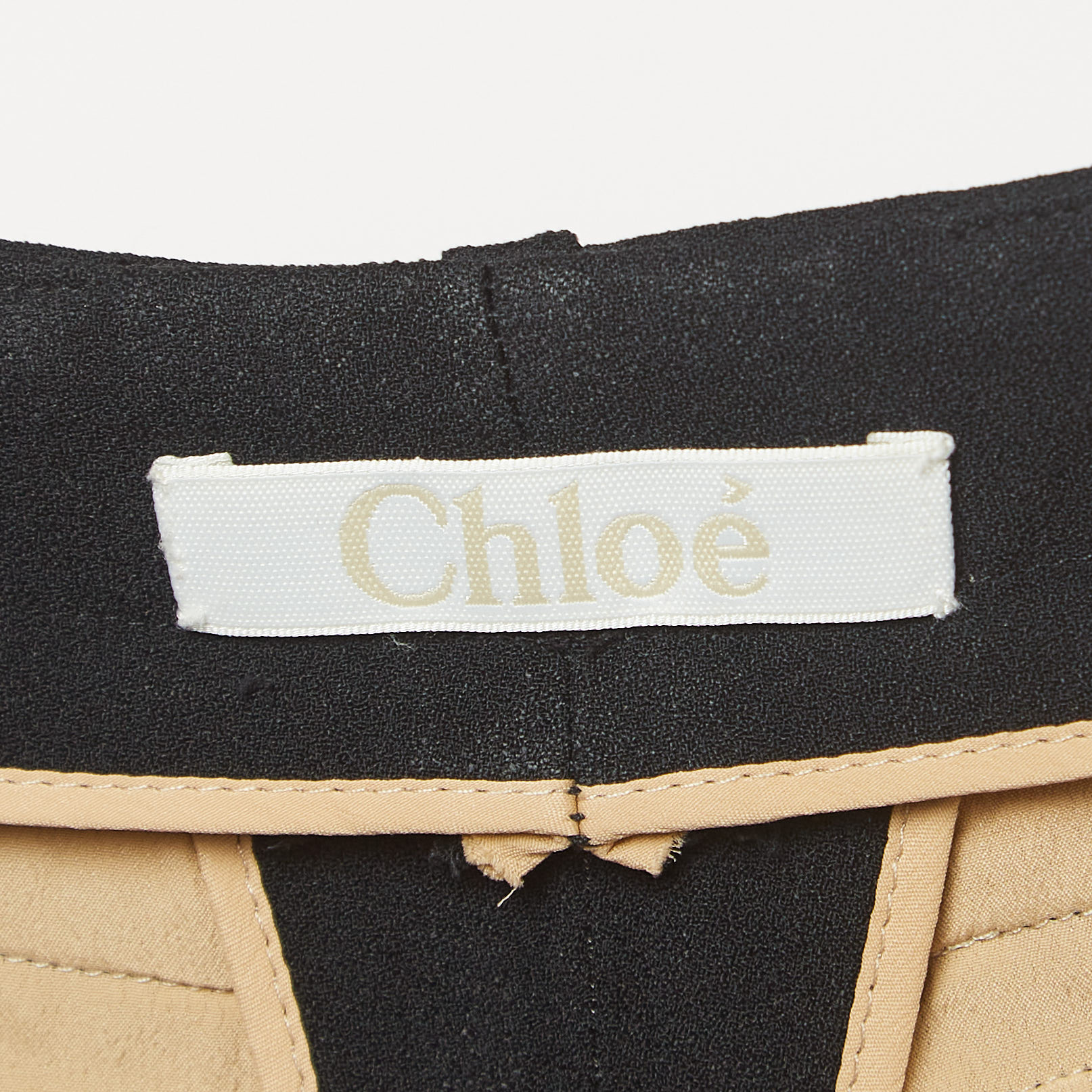 Chloe Black Crepe Pleated Trousers XS