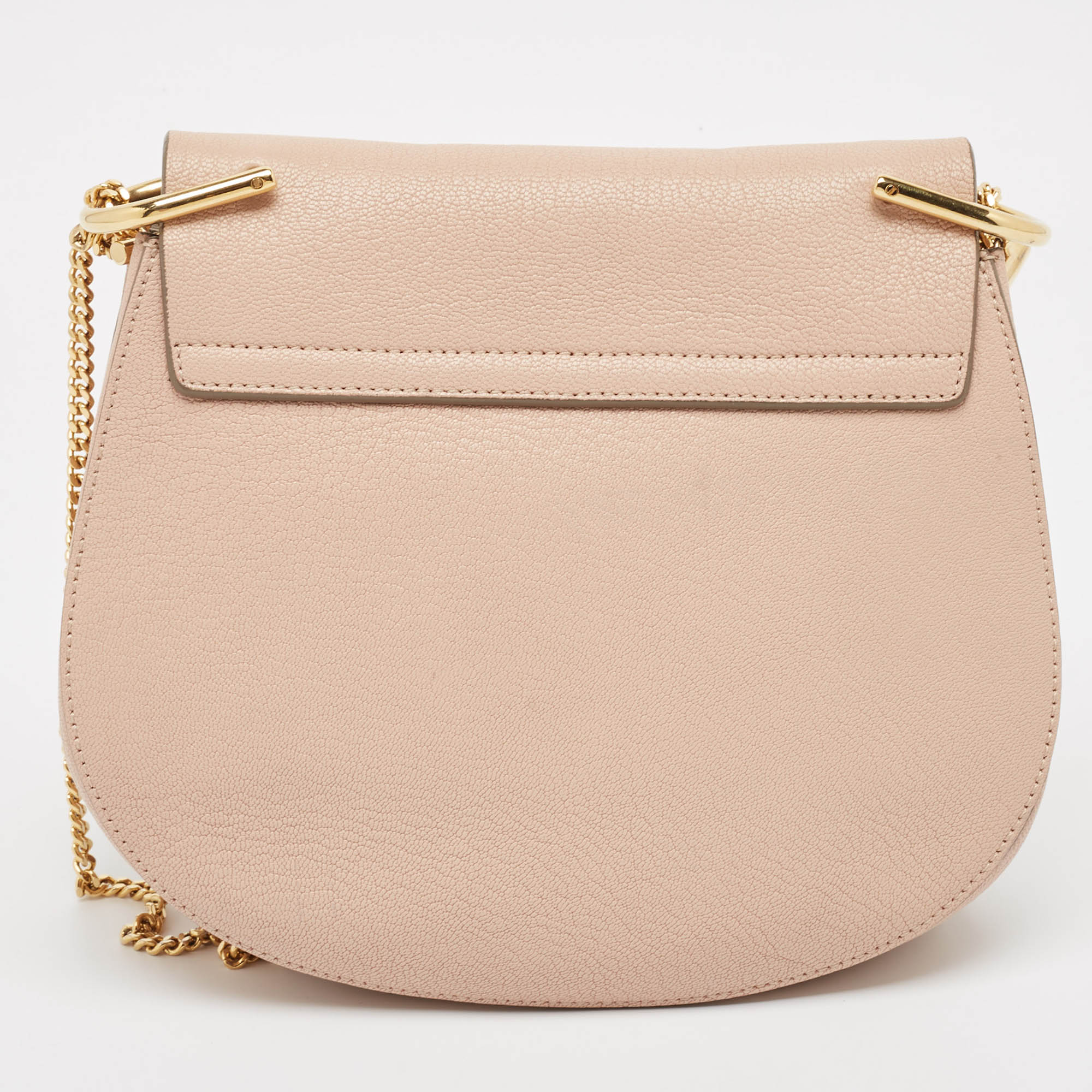 Chloe Pink Leather Medium Drew Shoulder Bag