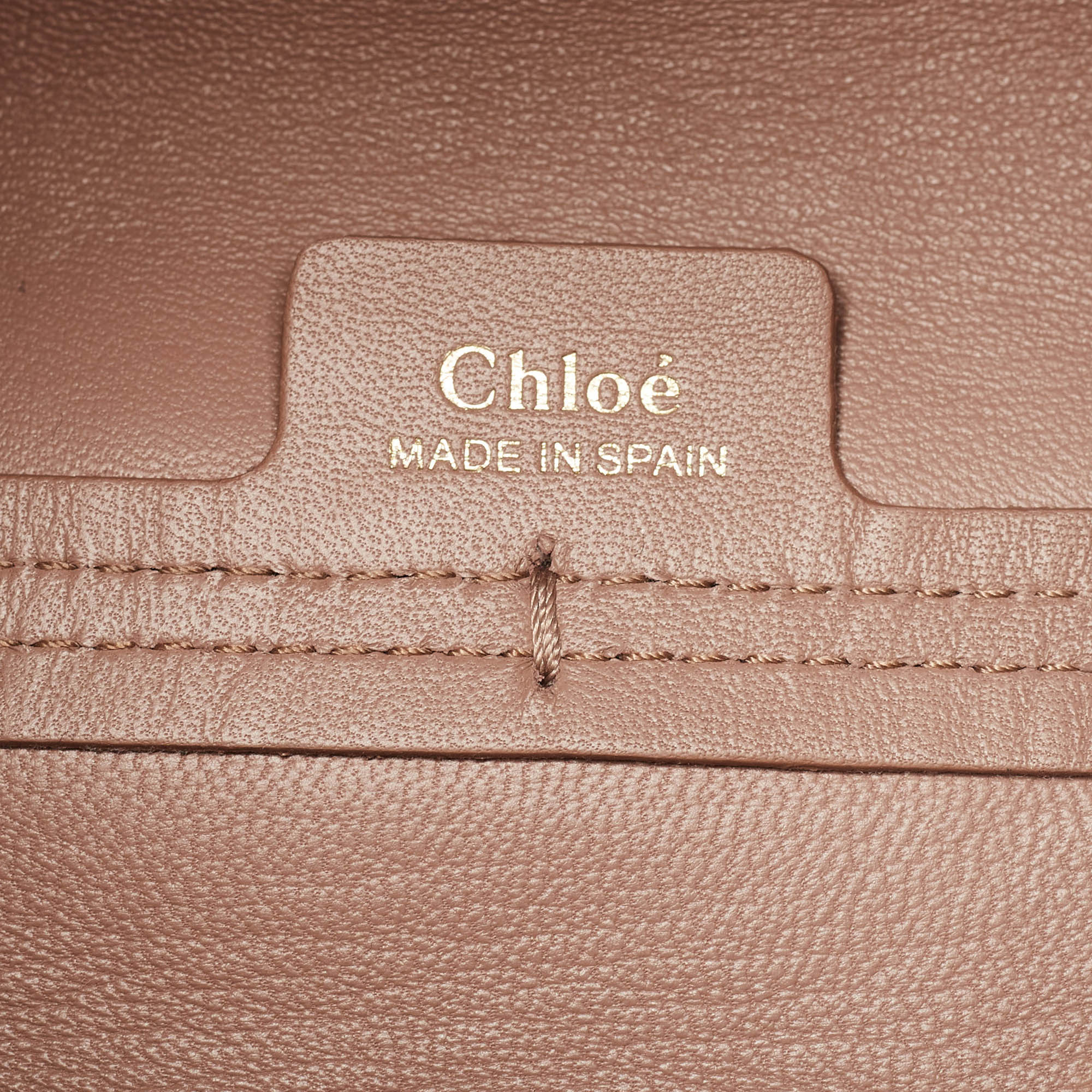 Chloe Old Pink Leather Micro Marcie Bucket Bag