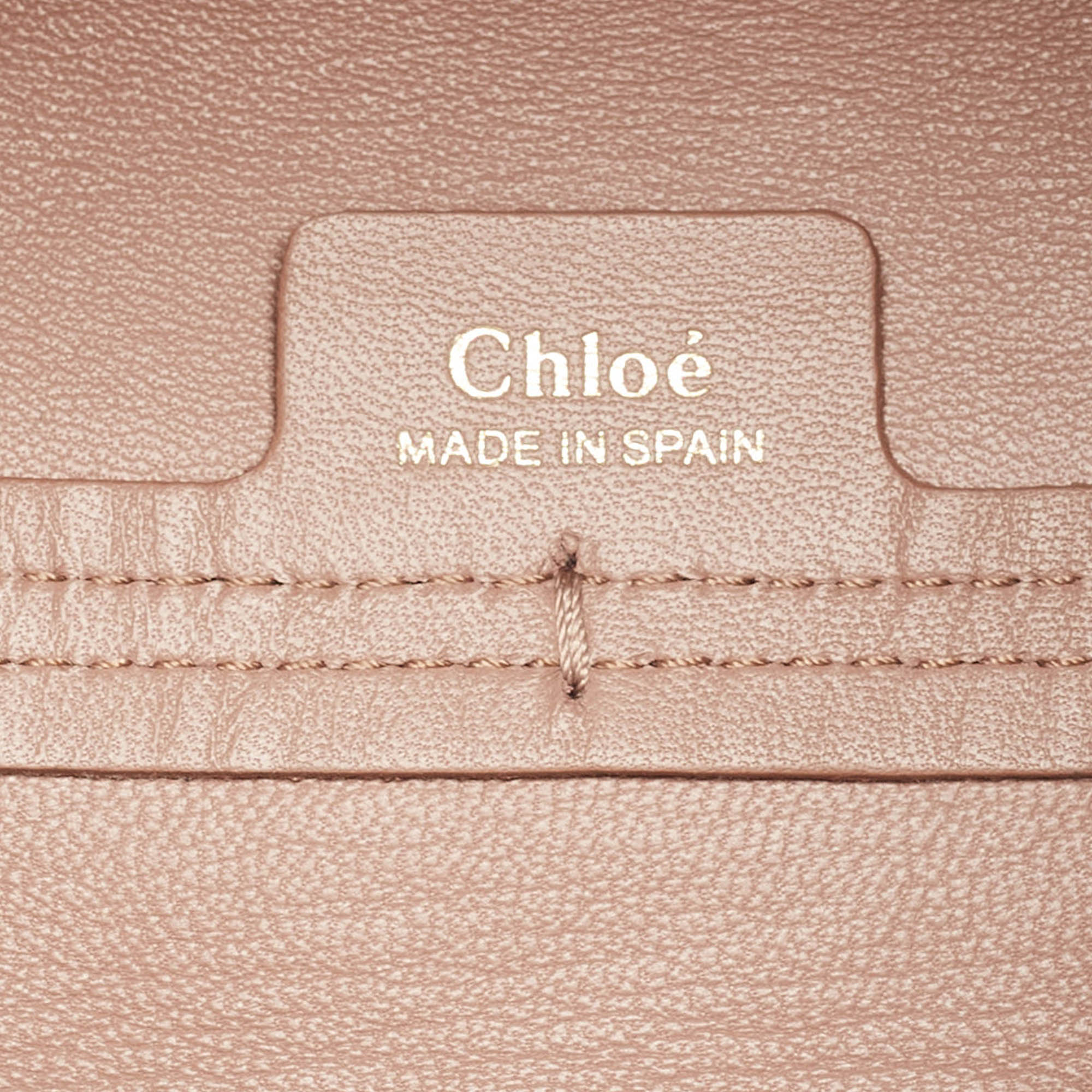 Chloe Old Pink Leather Micro Marcie Bucket Bag