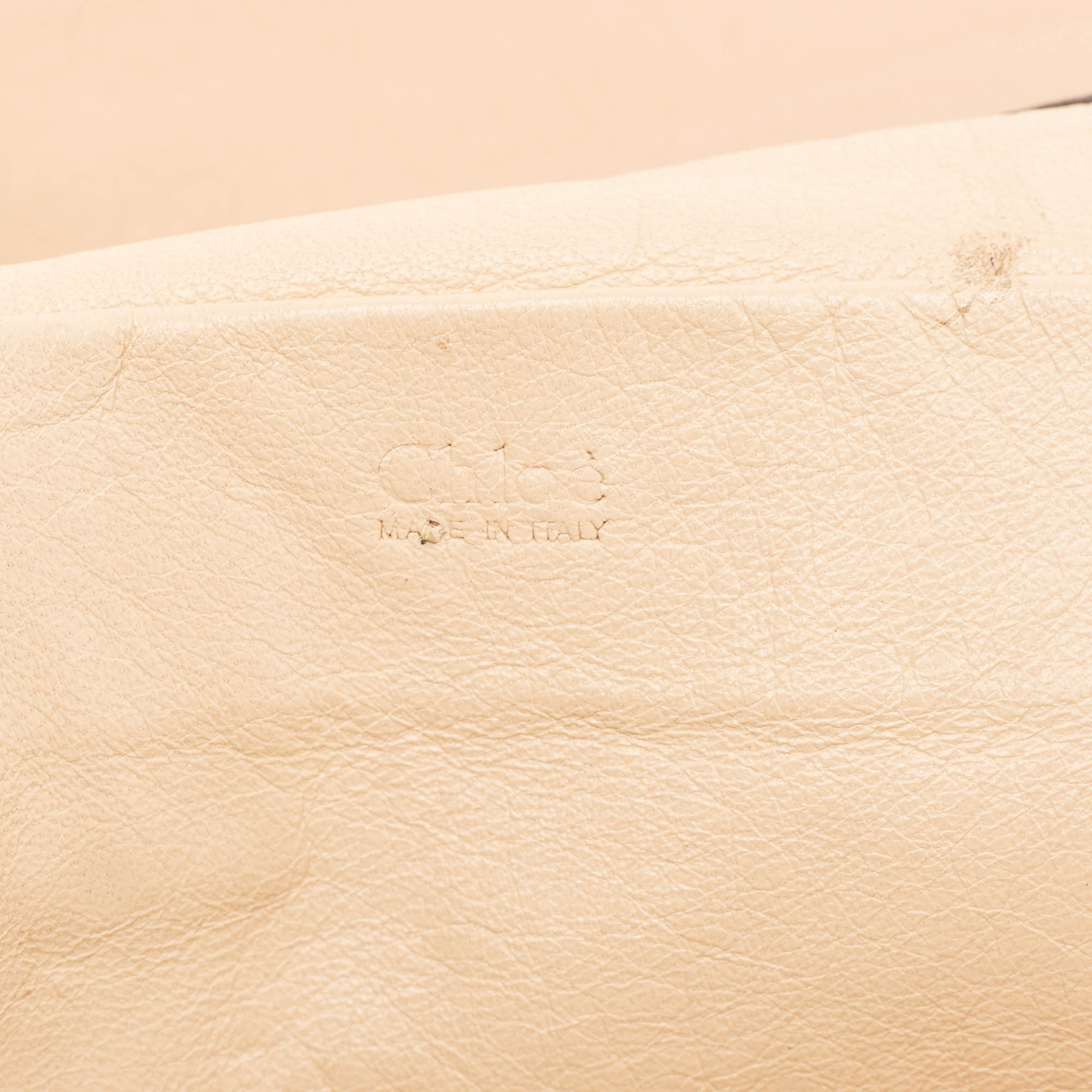 Chloe Peach Leather Medium Elsie Shoulder Bag