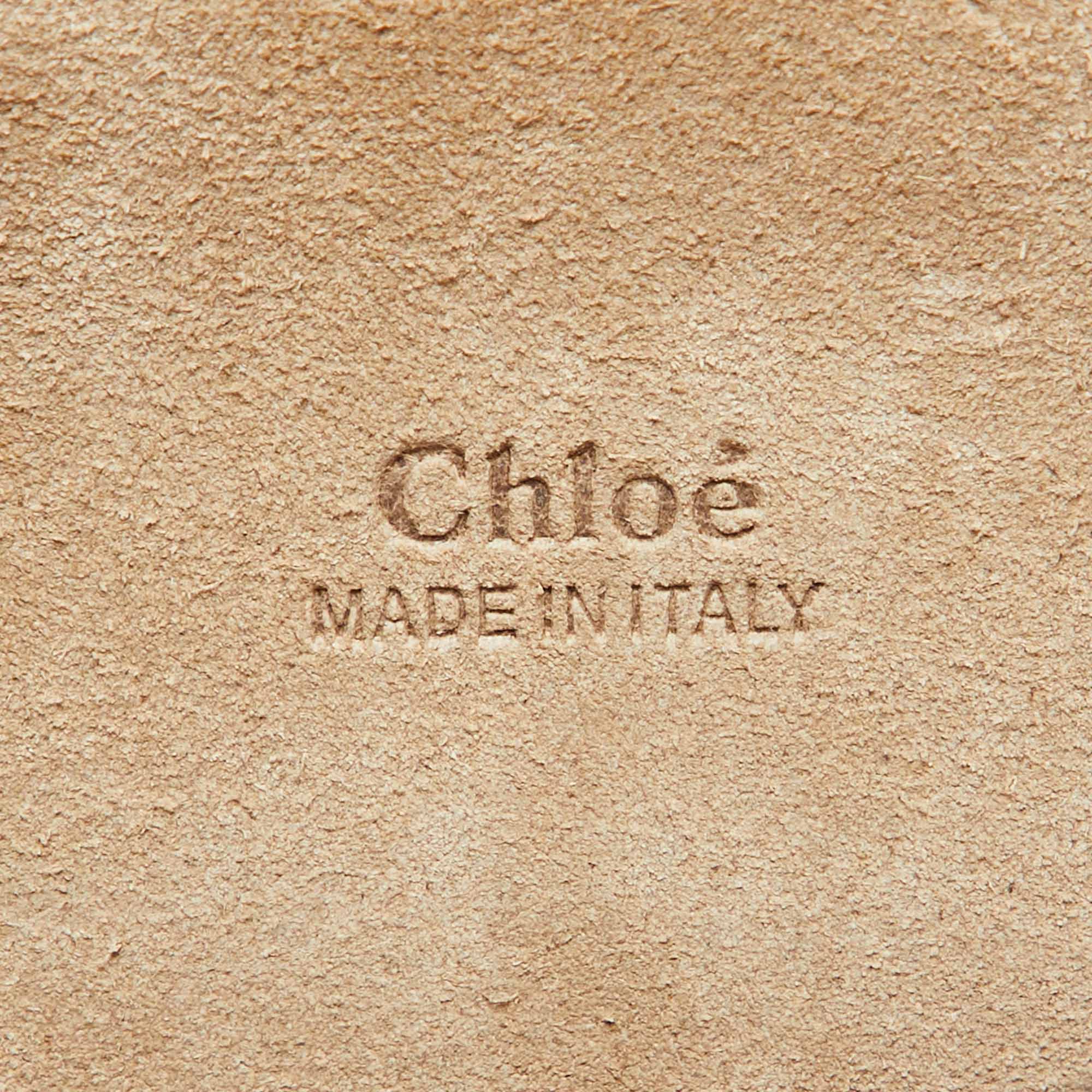 Chloe Brown Leather And Suede Faye Flap Shoulder Bag