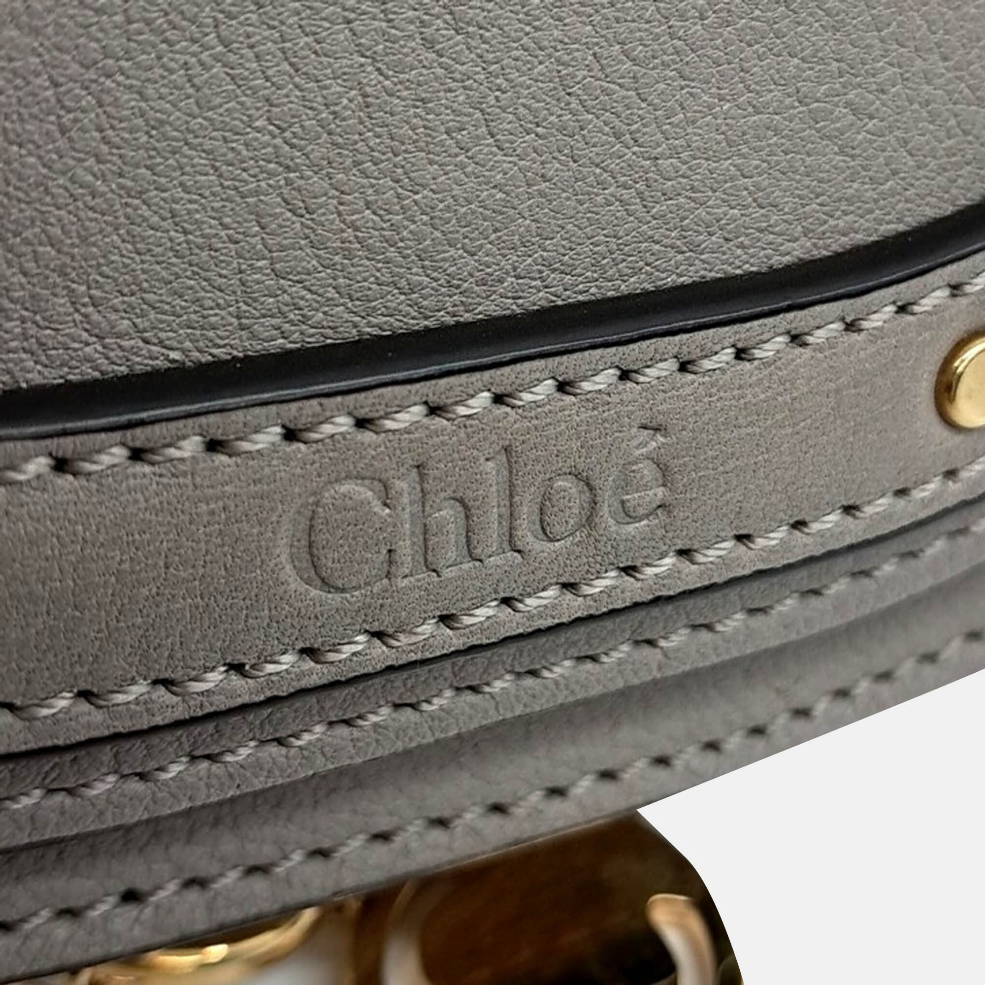 Chloe Grey Leather Chloe Nile Bag