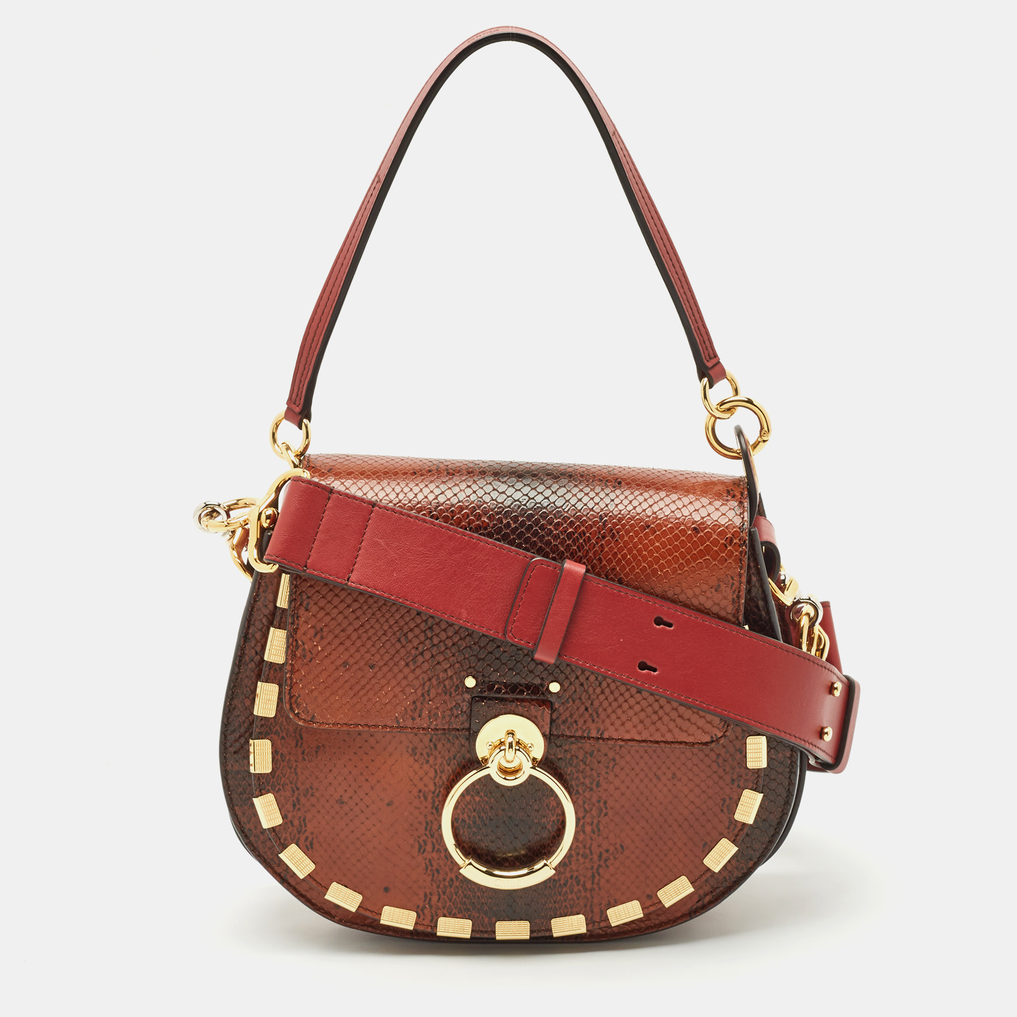 Chloe Tricolor Snake Embossed Leather Tess Shoulder Bag, Multicolor
Chloe Tricolor Snake Embossed Leather Tess Shoulder Bag, Multicolor
