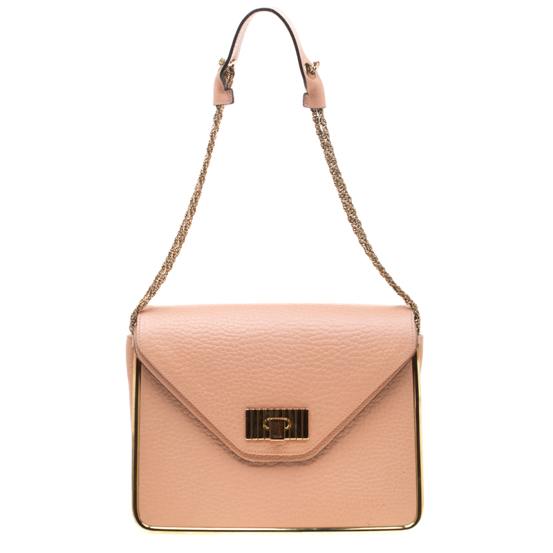 Image of Chloe Beige Leather Sally Medium Shoulder Bag