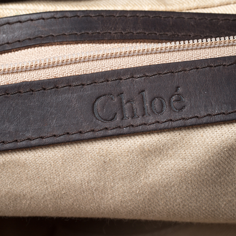 Chloe Dark Brown Leather Crescent Hobo