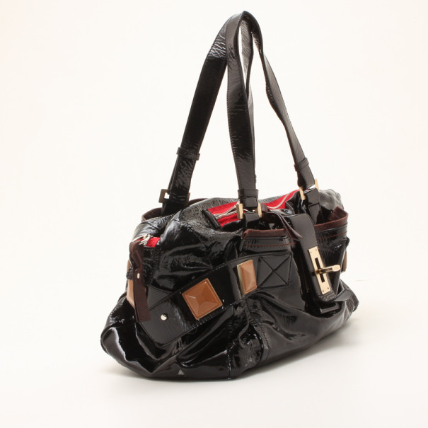 Chloe Black Patent Leather 'Audra' Tote