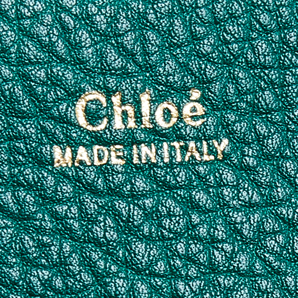 Chloe Green/Brown Leather Charlotte Tote