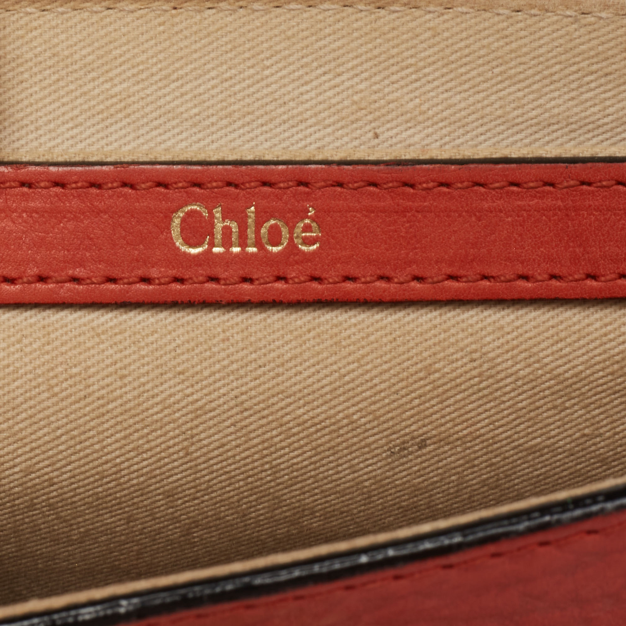 Chloe Burnt Orange Leather Small Sally Shoulder Bag
