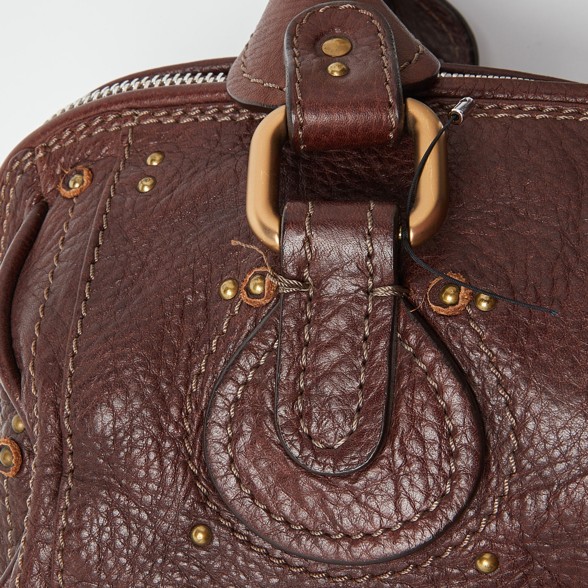 Chloe Burgundy Leather Paddington Bag