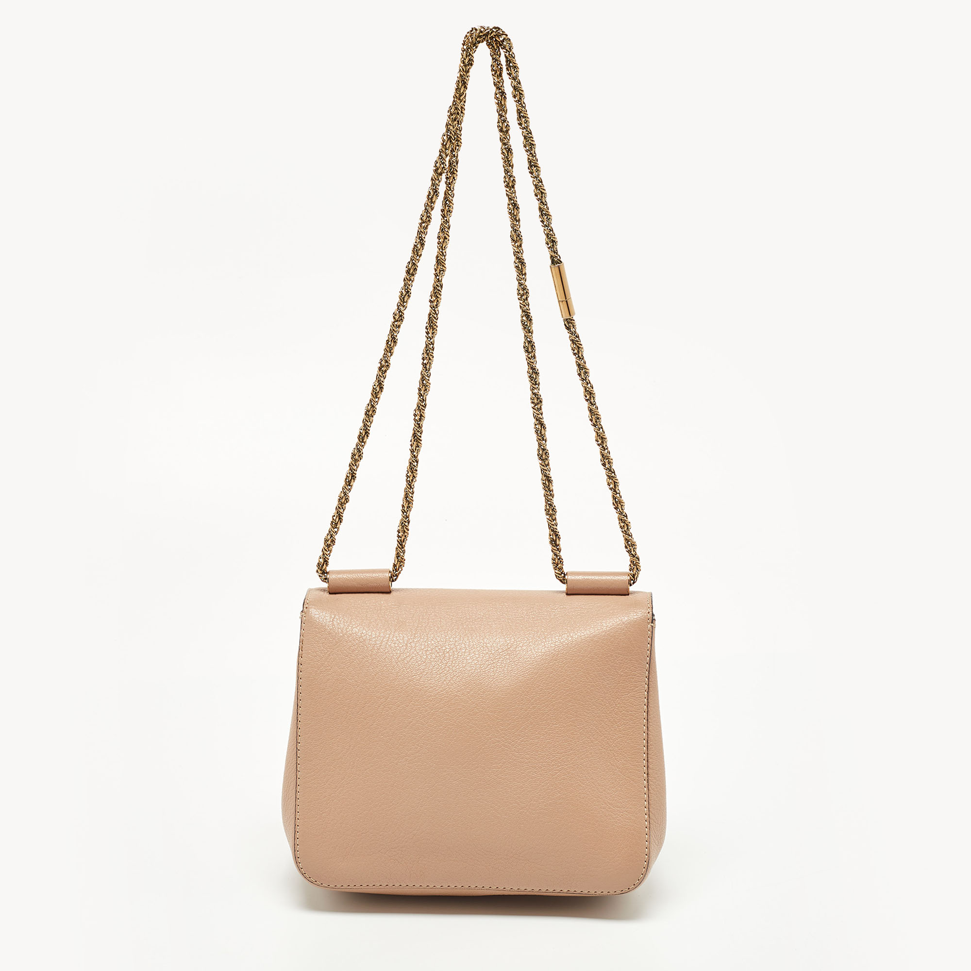 Chloé Beige Leather Small Elsie Shoulder Bag