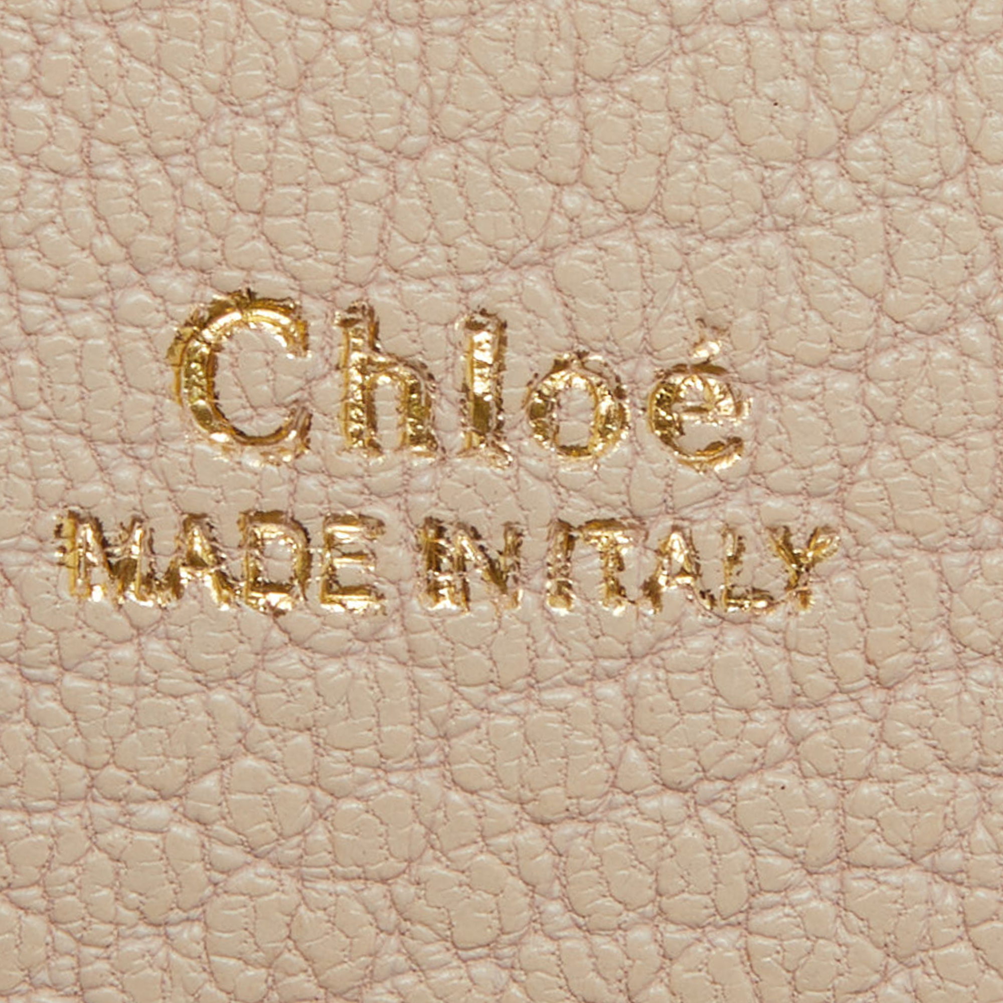 Chloe Cream Leather Small Drew Chain Crossbody Bag