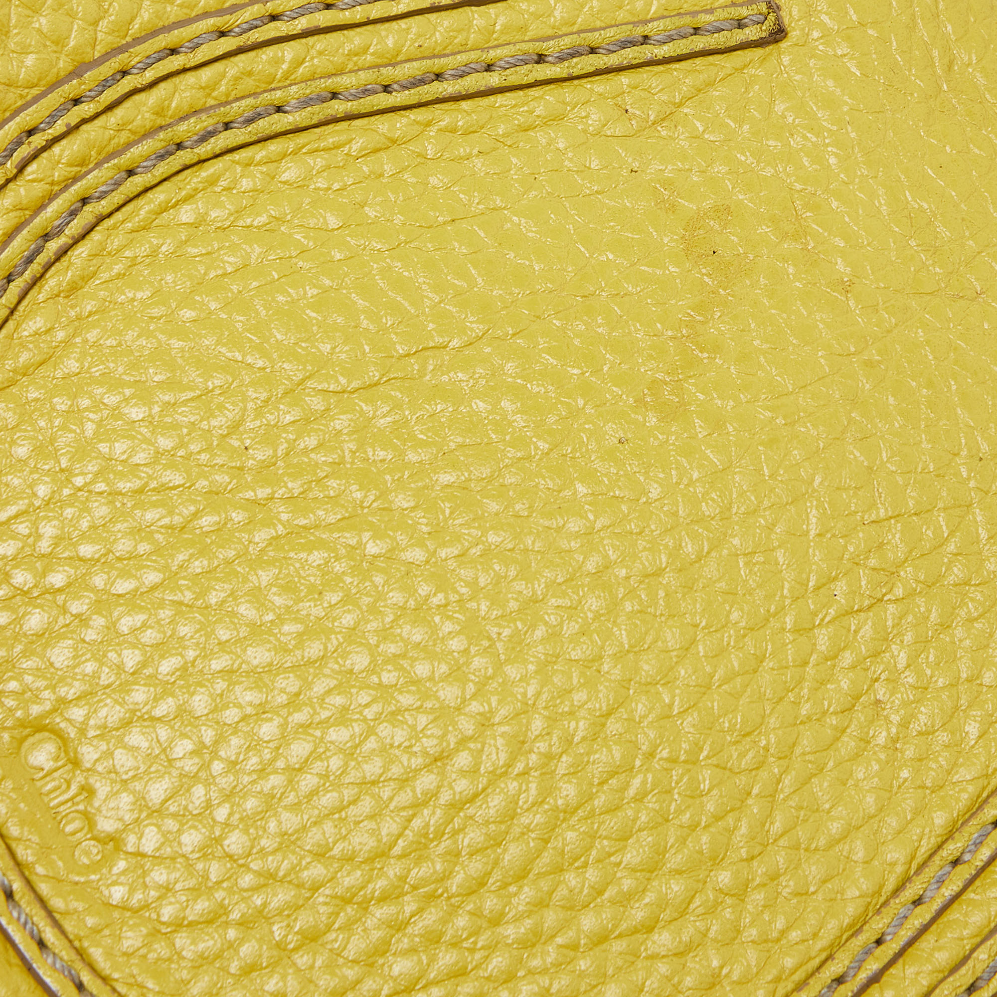 Chloe Yellow Leather Small Marcie Crossbody Bag