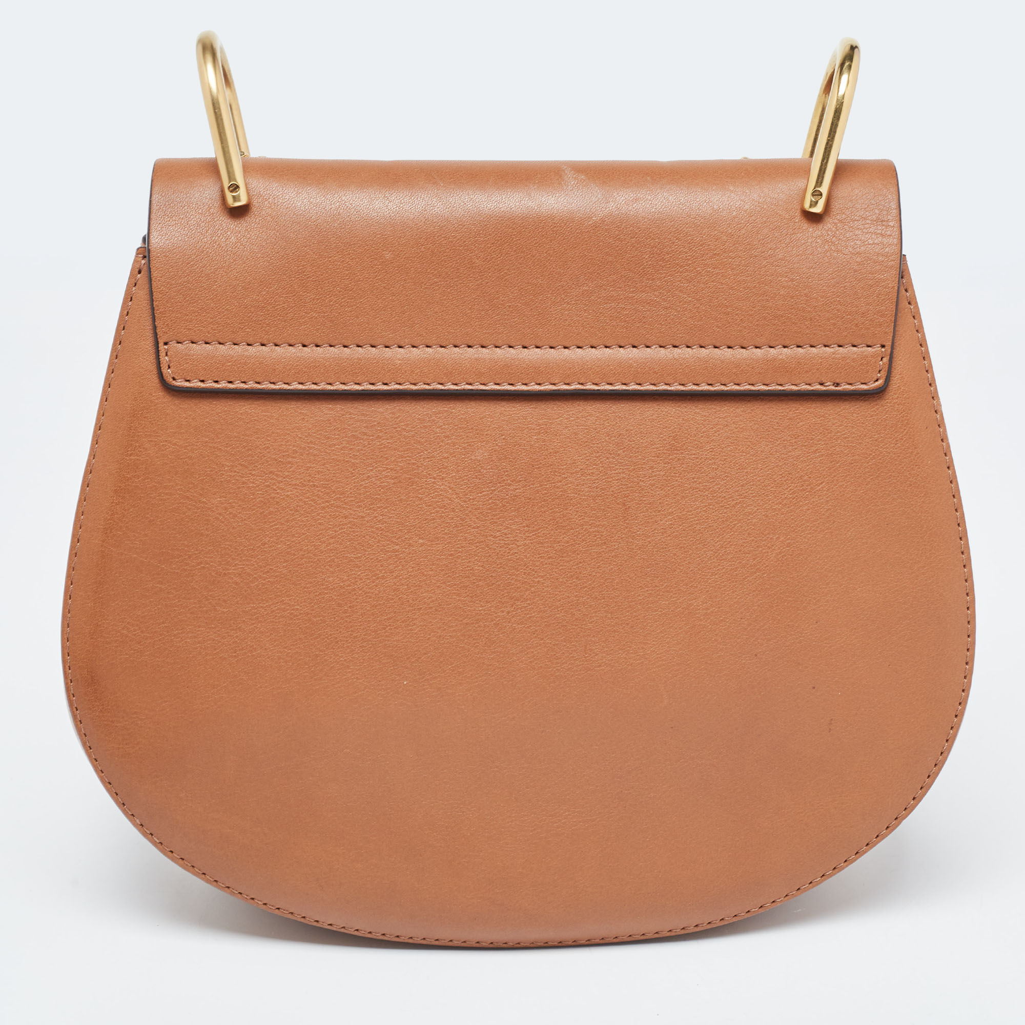 Chloe Beige/Tan Raffia And Leather Medium Drew Shoulder Bag