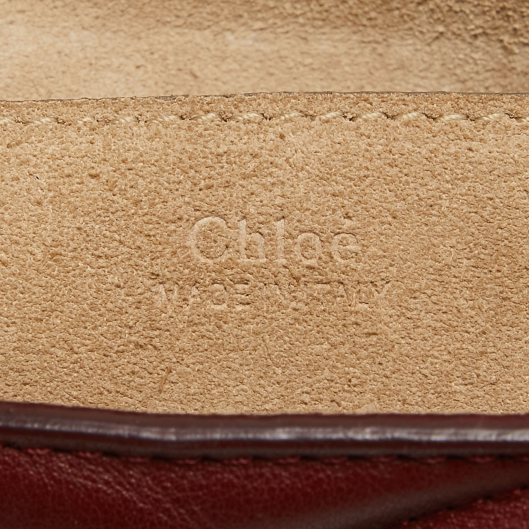 Chloe Red Quilted Leather Medium Drew Shoulder Bag